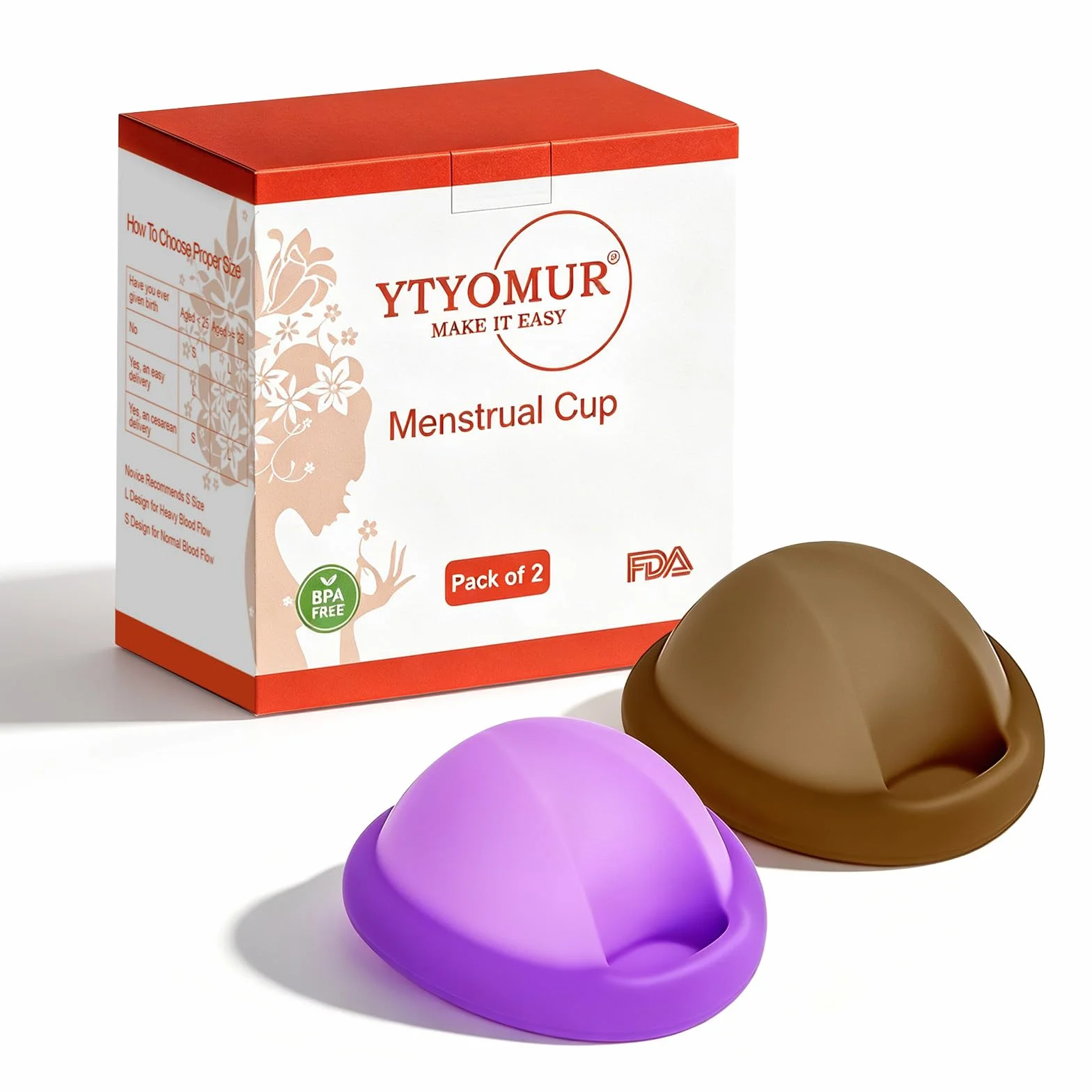 Dysk menstruacyjny ze sterylizatorem - Sterylizator/parownik do kubeczków menstruacyjnych, wielokrotnego użytku dysk menstruacyjny, zestaw kubeczków menstruacyjnych (2 duże)
