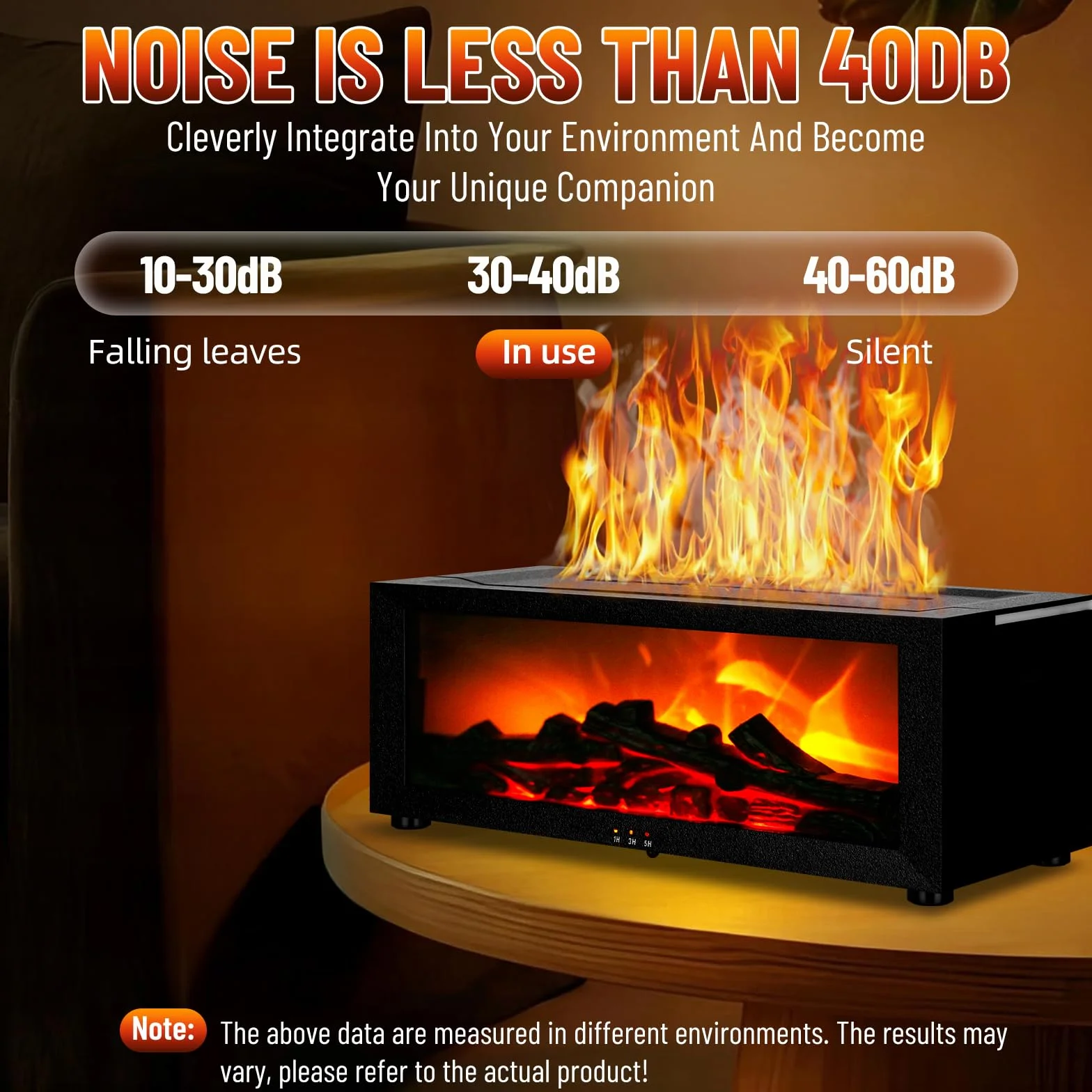 3D Flame Aroma Diffuser 150 ml cichy nawilżacz z pilotem zdalnego sterowania dyfuzor kominkowy 7-kolorowe oświetlenie LED lampka nocna