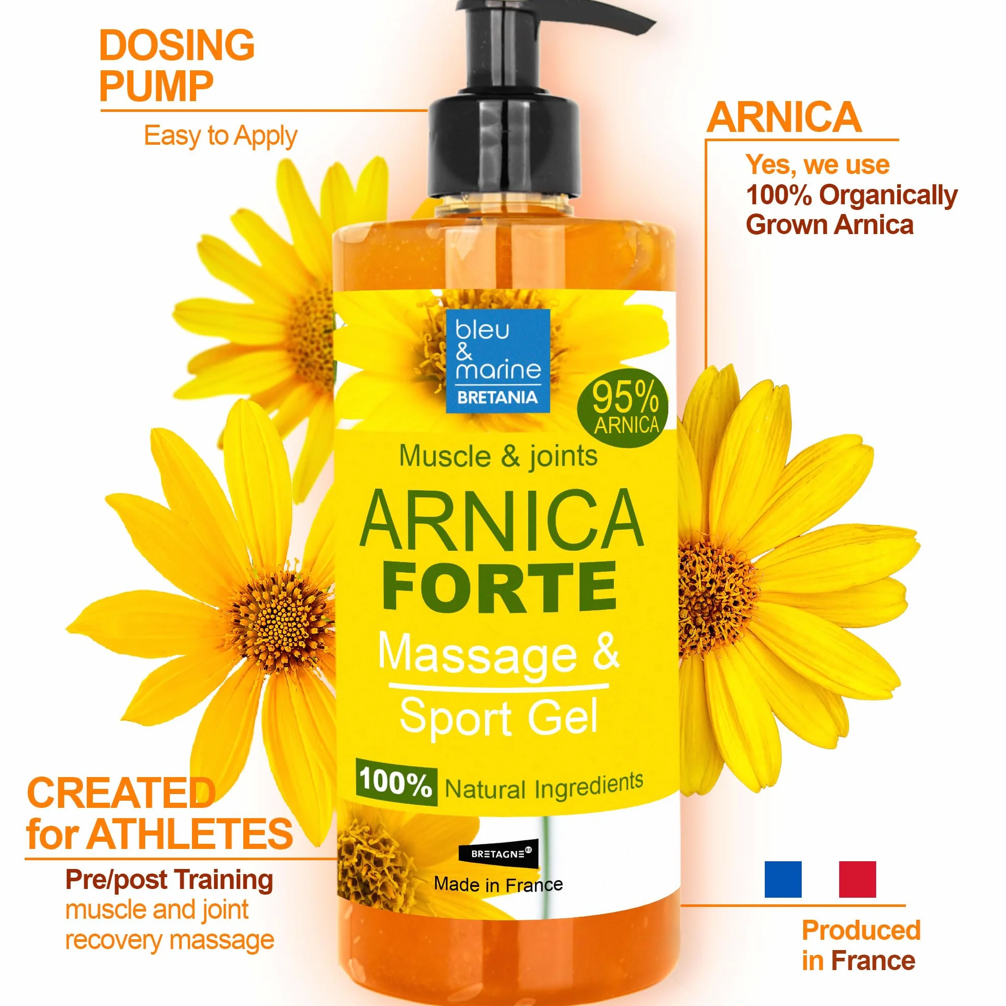 Arnica Mocny żel i koncentrat 90% organicznego ekstraktu z arniki ekologicznej. Żel do masażu mięśni i stawów. Nawilżający skórę - 3 x 200 ml