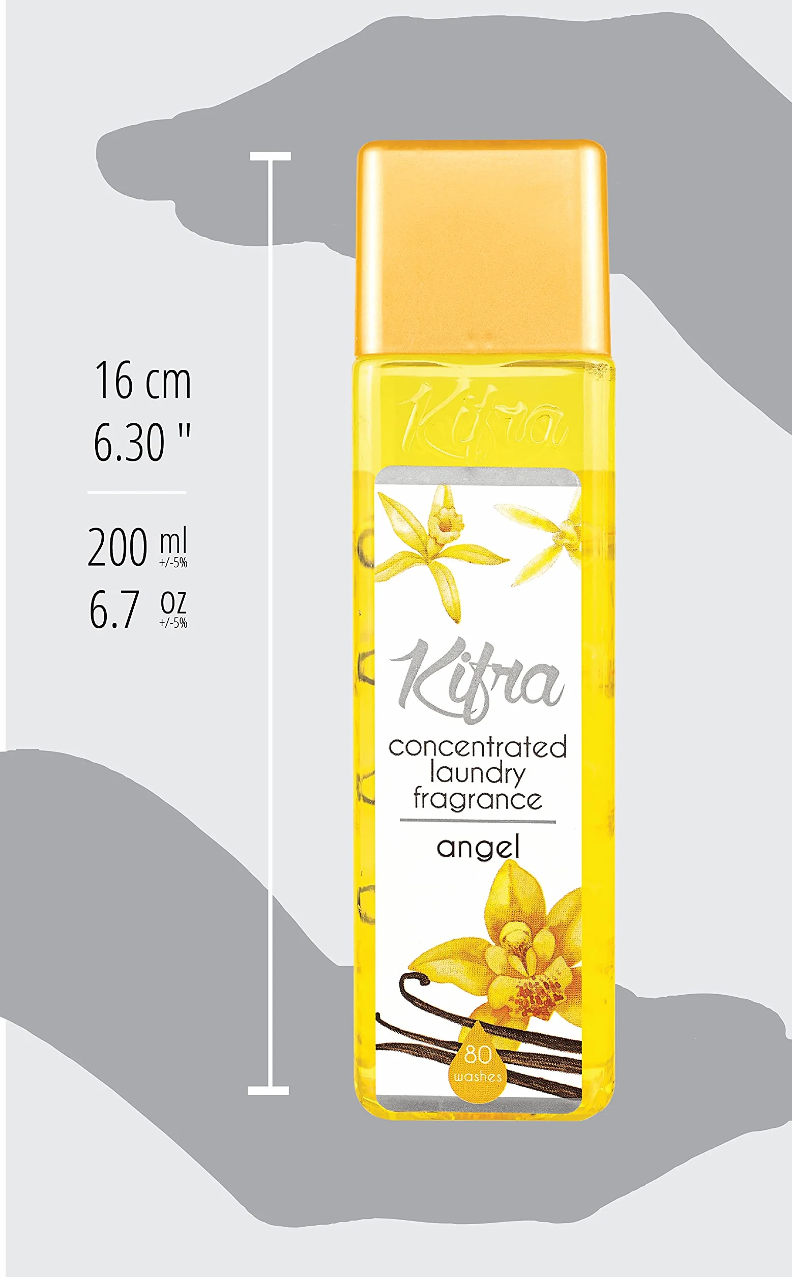 KIFRA Angel skoncentrowane perfumy do prania, 200 ml, 80 cykli prania, długotrwały zapach do prania