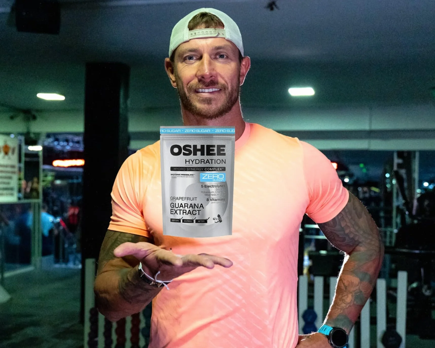 OSHEE Hydration Zero Sugar proszek Grapefruit guarana 630 g