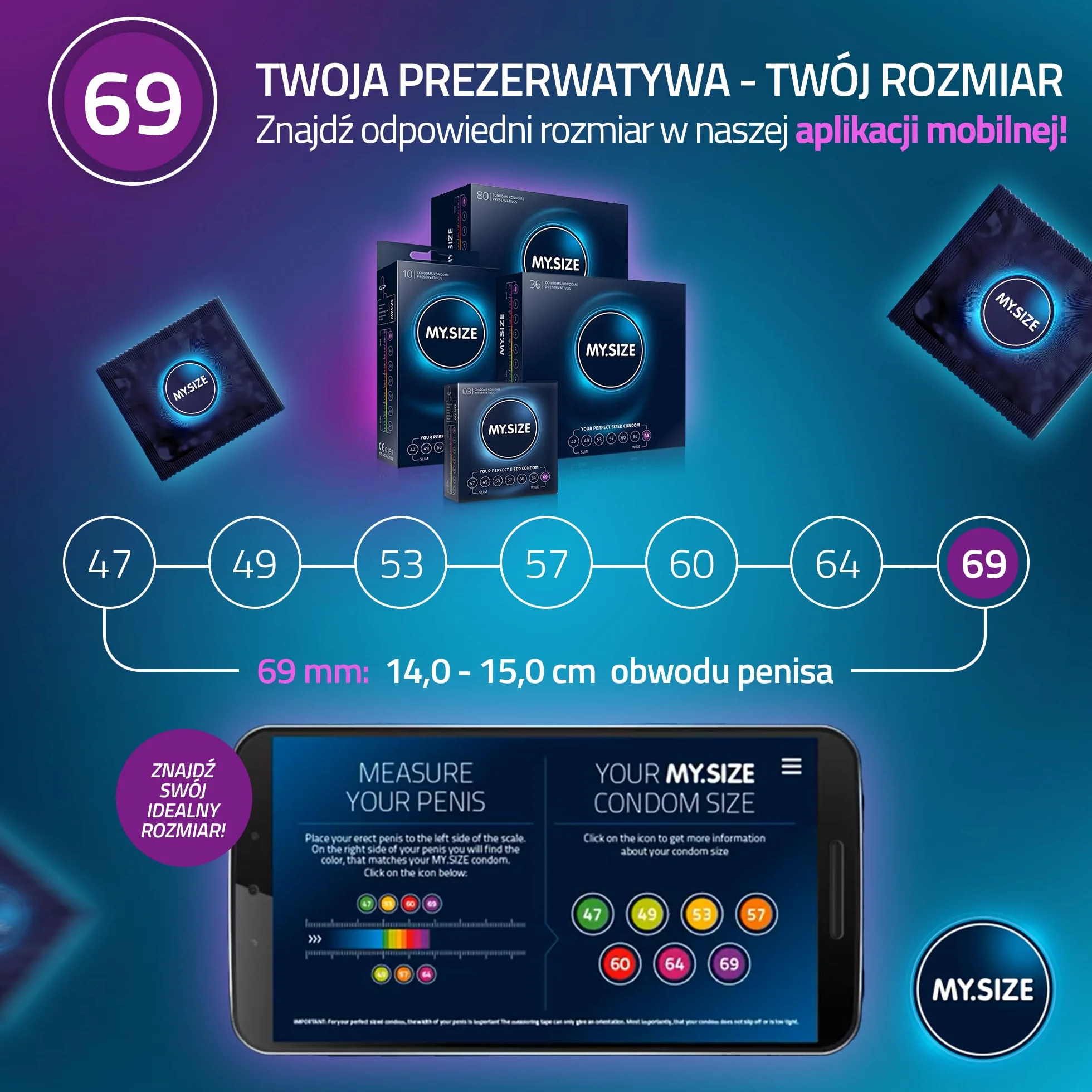 Prezerwatywy My.Size rozmiar 4, 69 mm, 80 sztuk