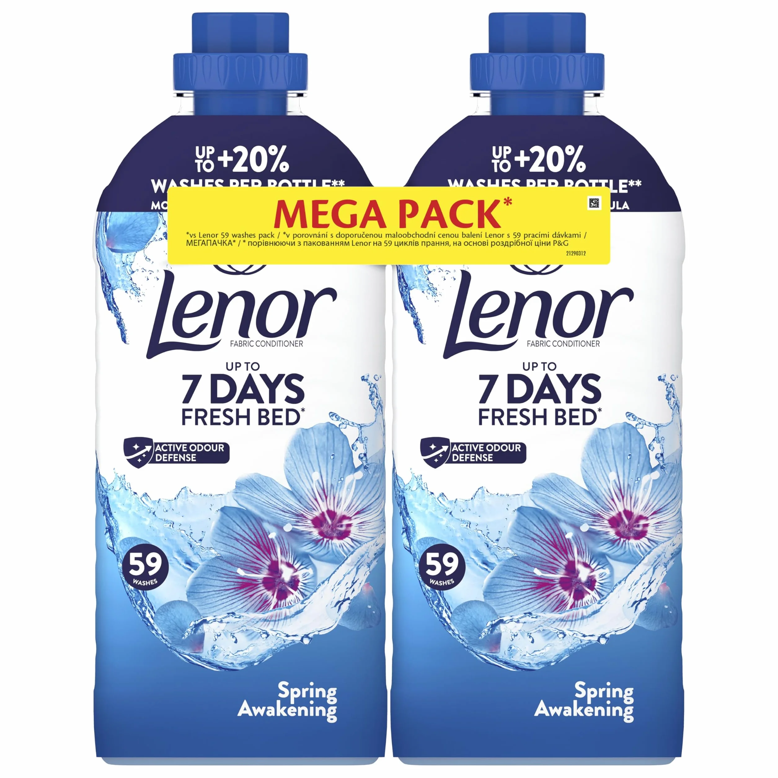 Lenor Płyn do płukania tkanin 118 prań, Spring Awakening, Świeża pościel nawet przez 7 dni