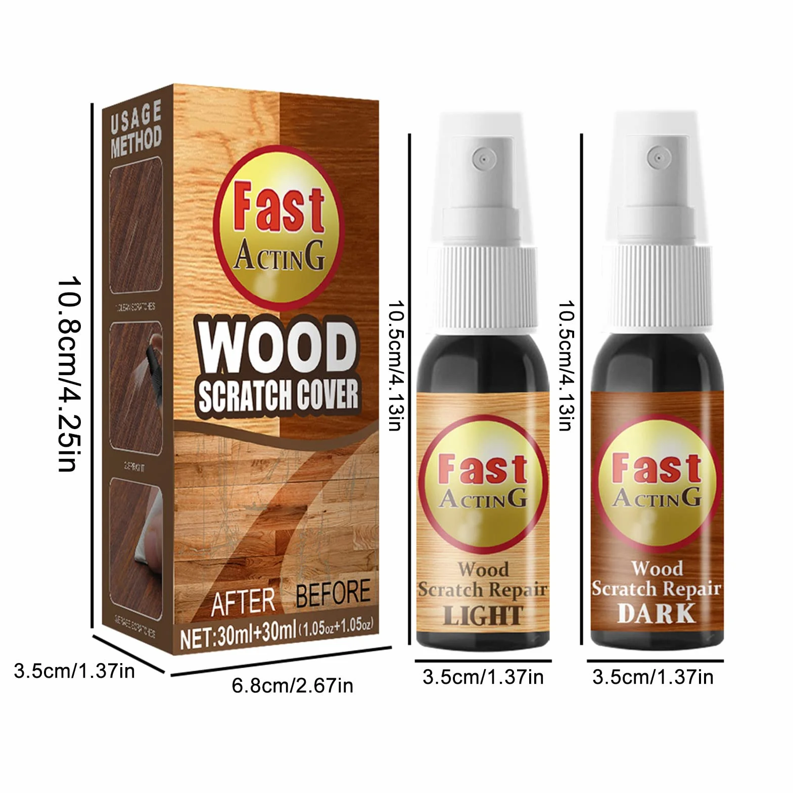 Wood Floor Scratch Remover 2 sztuki zestaw do usuwania zarysowań