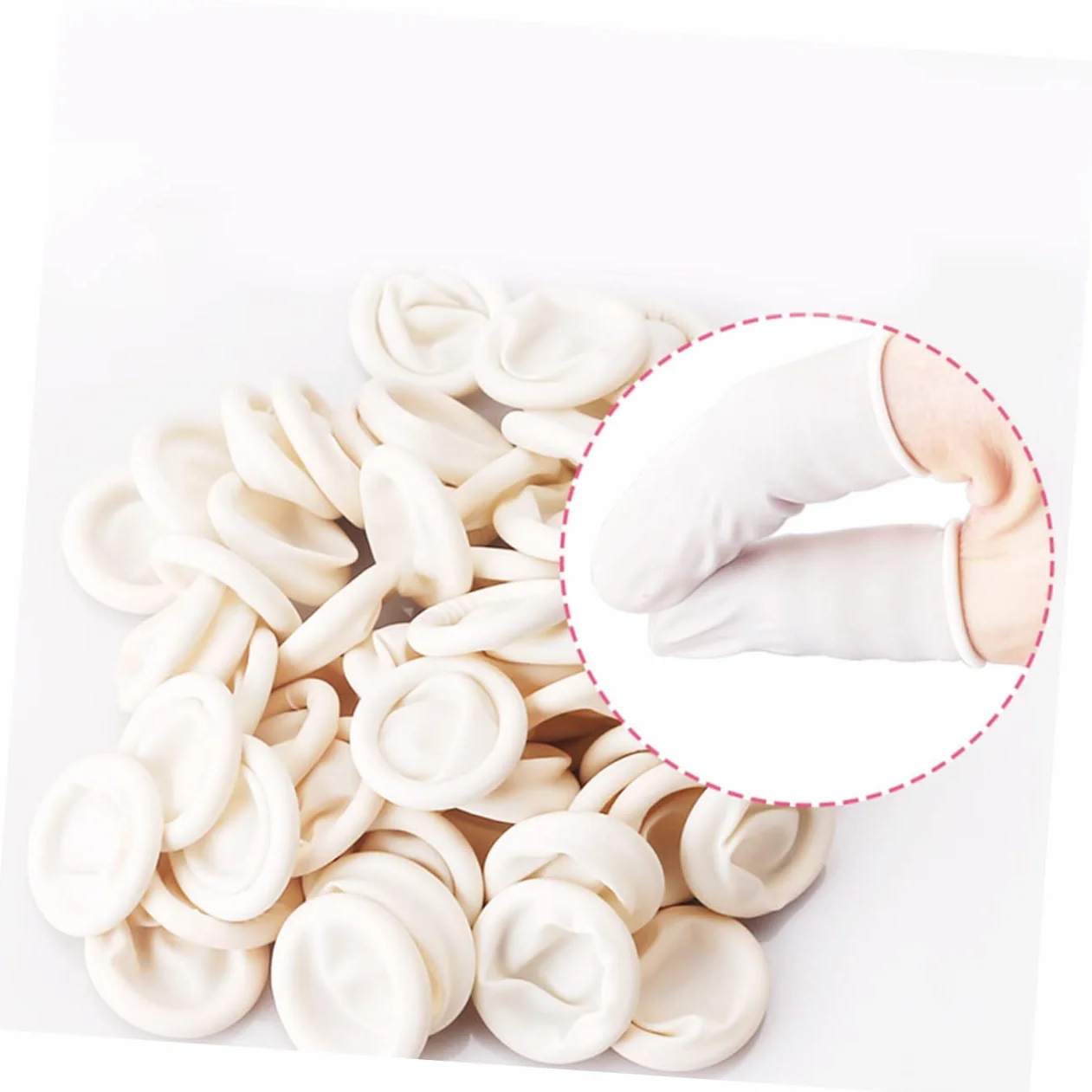 KOMBIUDA 830 Sztuk Anti Static Jednorazowe Paluszki Lateksowe Ochronne Palce Pokrywa Narzędzie Do Manicure DIY