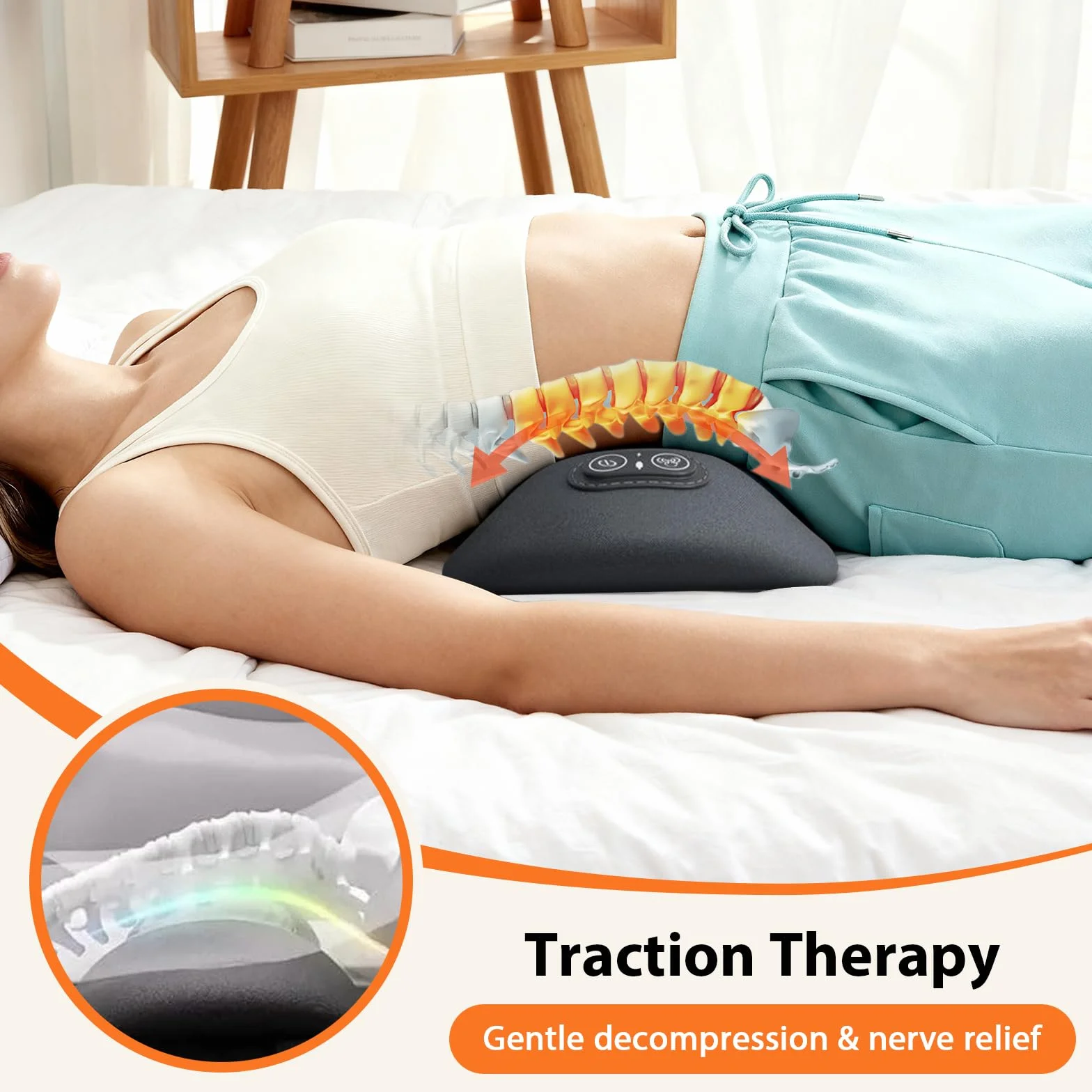 Urządzenie 3 w 1 do masażu pleców, Back Massage, elektryczne urządzenie do masażu kręgów lędźwiowych, elektryczne urządzenie trakcyjne do kręgosłupa lędźwiowego, urządzenie do masażu pleców z trakcją