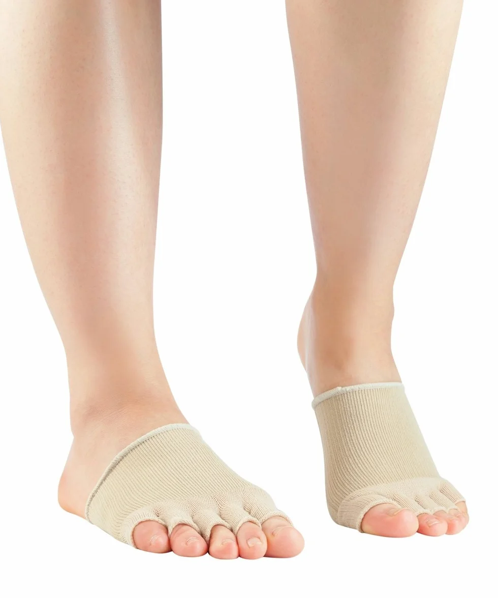 Knitido Dr. Foot Hallux Valgus, opaska uciskowa na pół palców do zapobiegania haluksom, Beżowy (007), 41-47