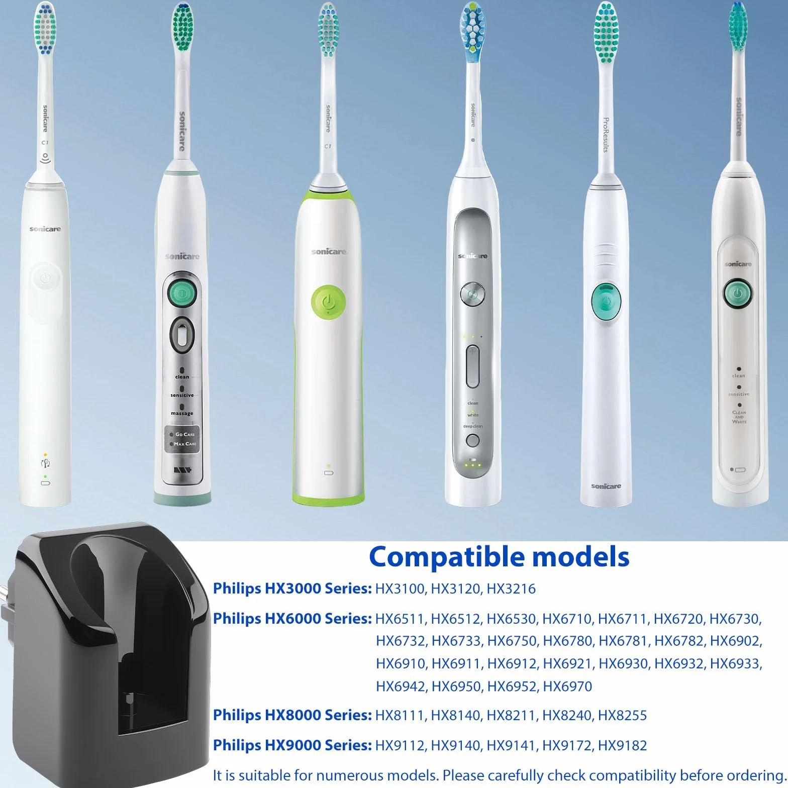 Philips Sonicare ładowarka ścienna czarna