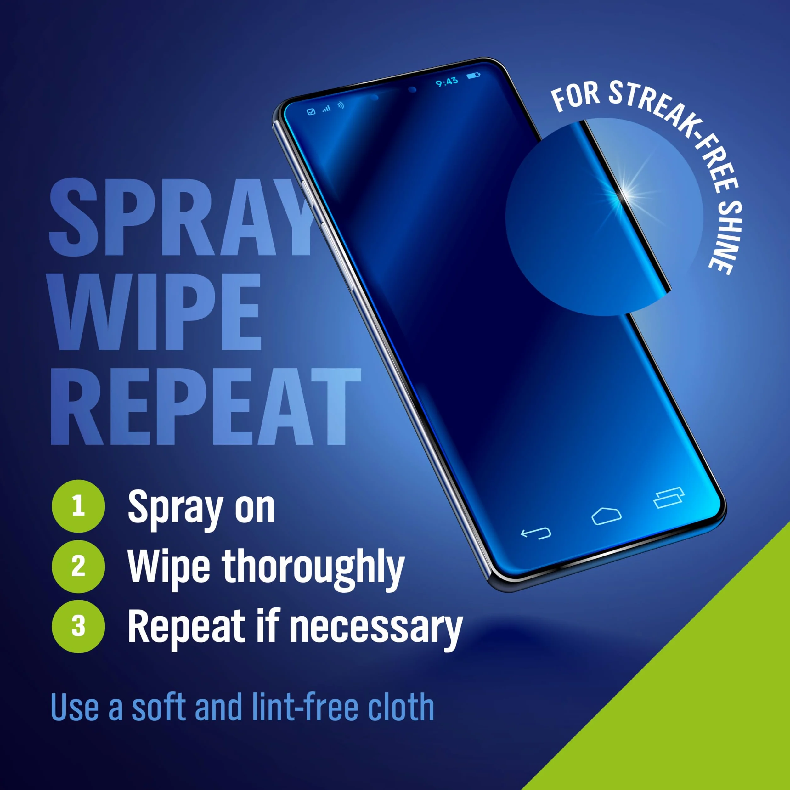WoldoClean Czyścik do ekranów & spray do wyświetlaczy 250 ml – antystatyczny środek czyszczący do TV, monitora, laptopa, telewizora, smartfona i ekranów dotykowych w samochodzie