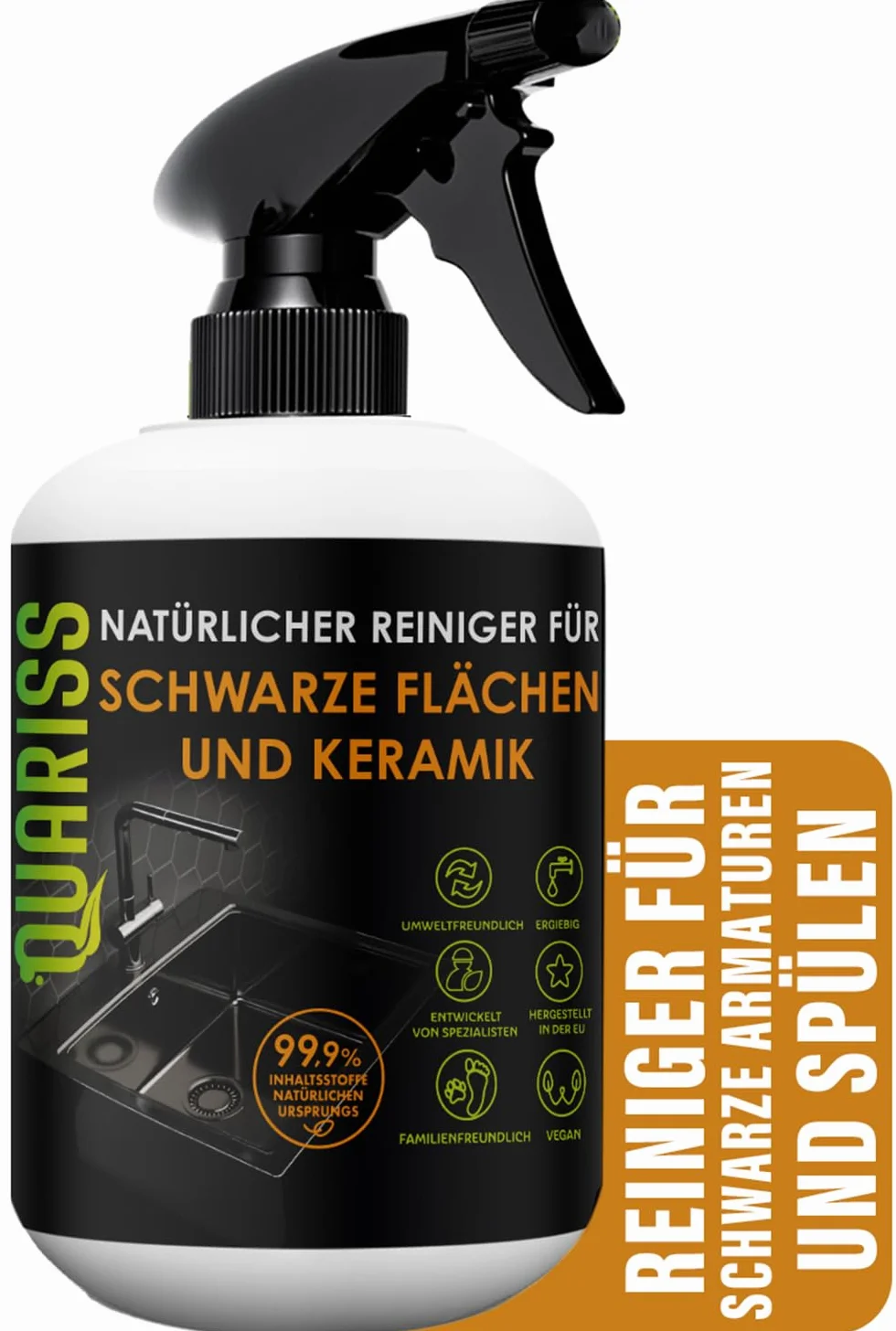 Natural Black Faucet and Ceramic Cleaner do baterii zlewozmywakowej 0,5 L