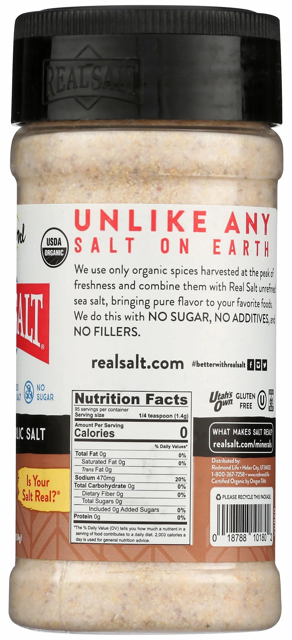 REDMOND Organic Garlic Salt 135g