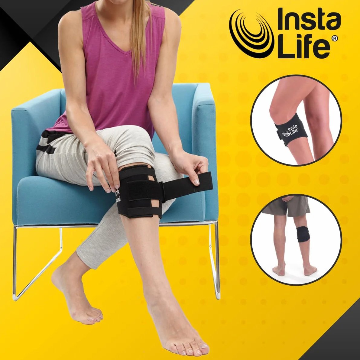 INSTA LIFE INSTALIFE, system akupresury łagodzący ból stawów, łagodzi ból pleców za pomocą akupresury, ergonomiczny, ból krzyża, rwa kulszowa, ból kolan, 2 sztuki