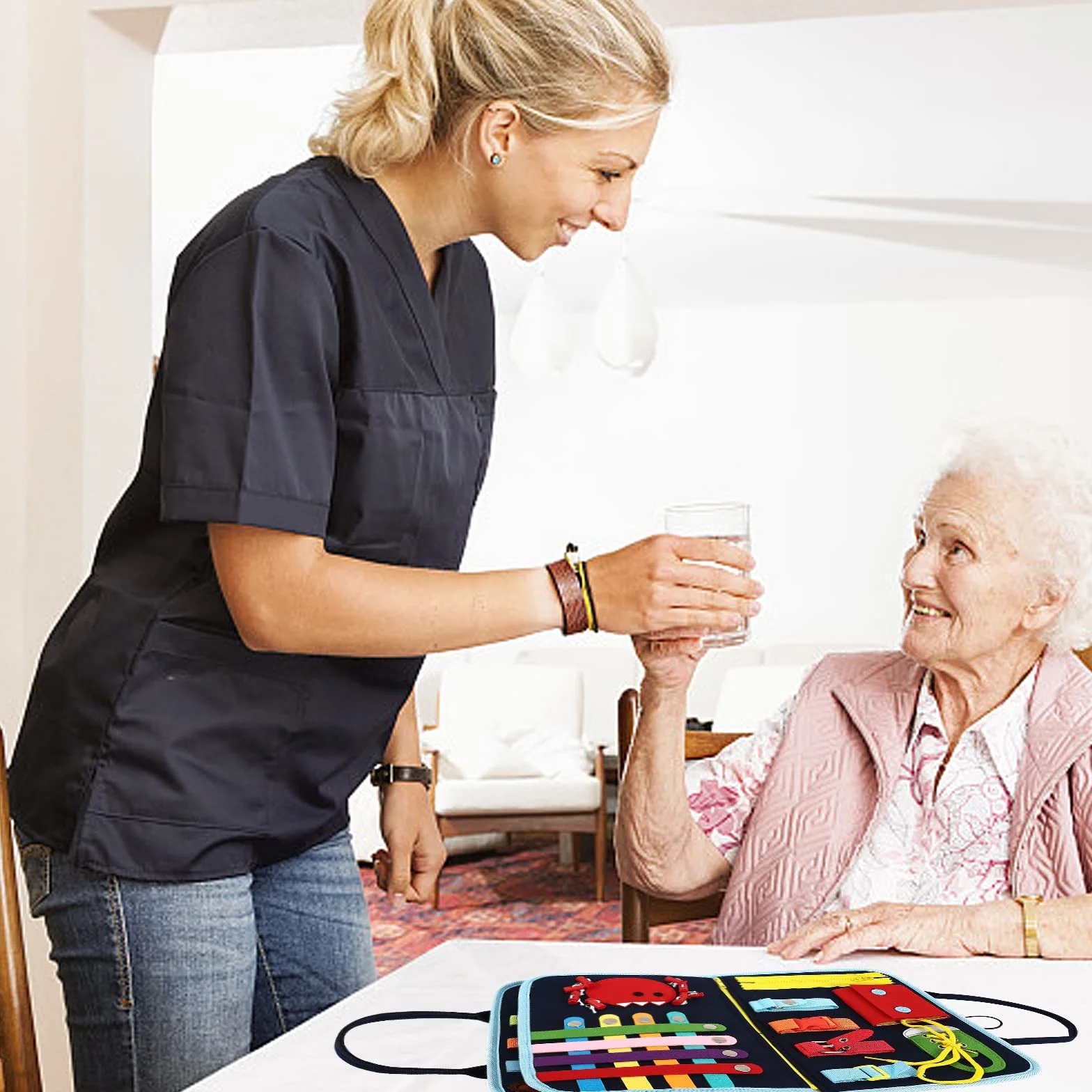 Koc sensoryczny dla osób starszych z demencją Alzheimera, mata do aktywności autystycznej, łagodzenie lęku