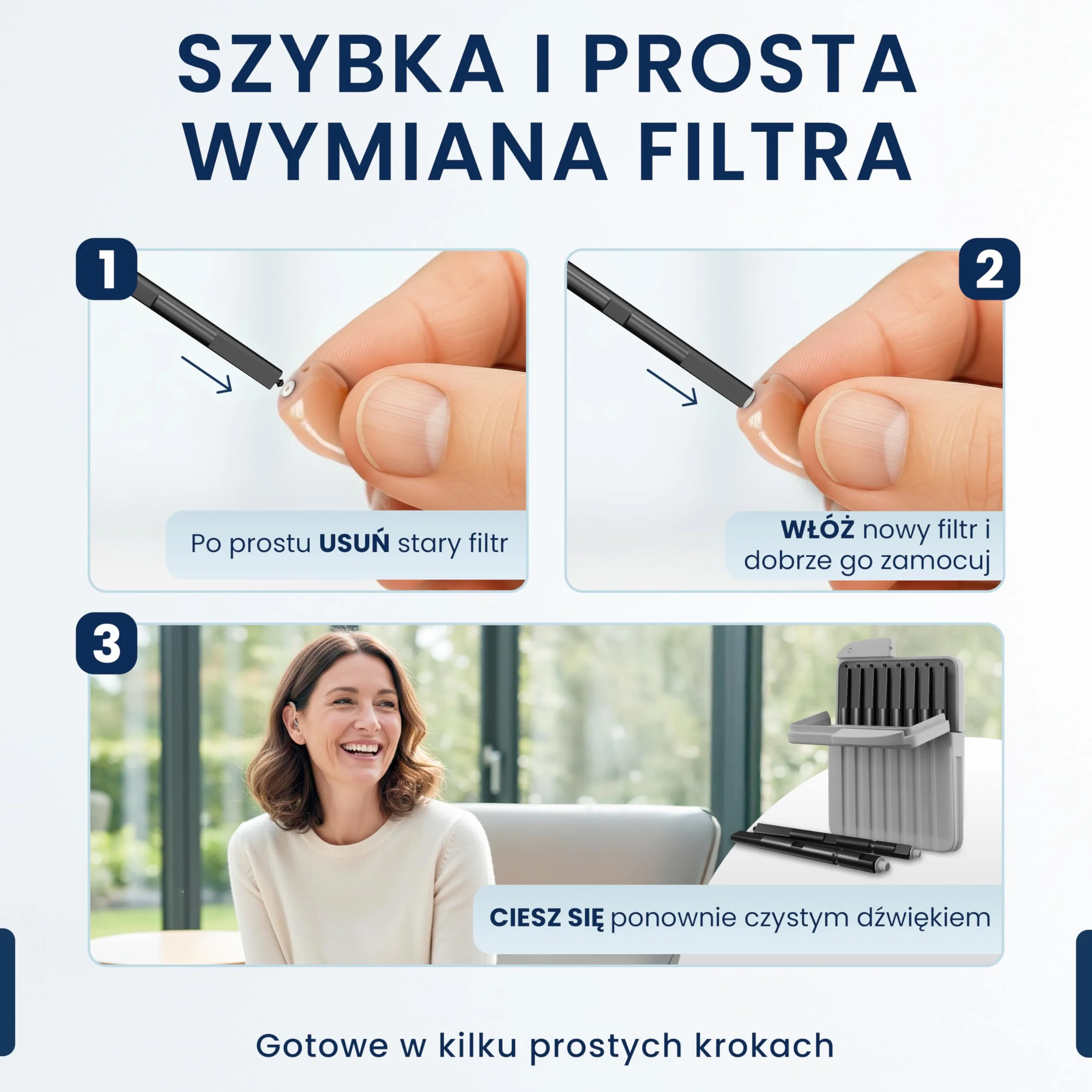 Oryginalne filtry Cerustop do aparatów słuchowych – osłony przeciw woskowi (5 zestawów, 40 filtrów), kompatybilne z Phonak, Widex, Unitron, Resound, Hansaton i Audio Service.