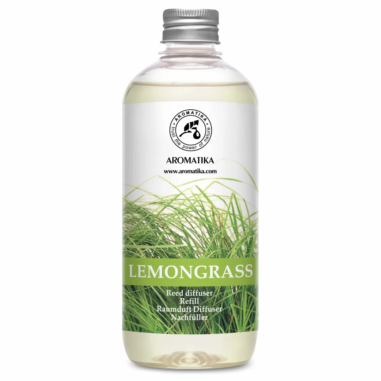 Wkład do Dyfuzora Trzcinowego Trawa Cytrynowa 500 ml - Dyfuzor Zapachowy z Patyczkami - Dyfuzor Pokojowy z Olejkiem Lemon Grass - Zapach do Domu - Dyfuzory Trzcinowe - Dyfuzory do Aromaterapii