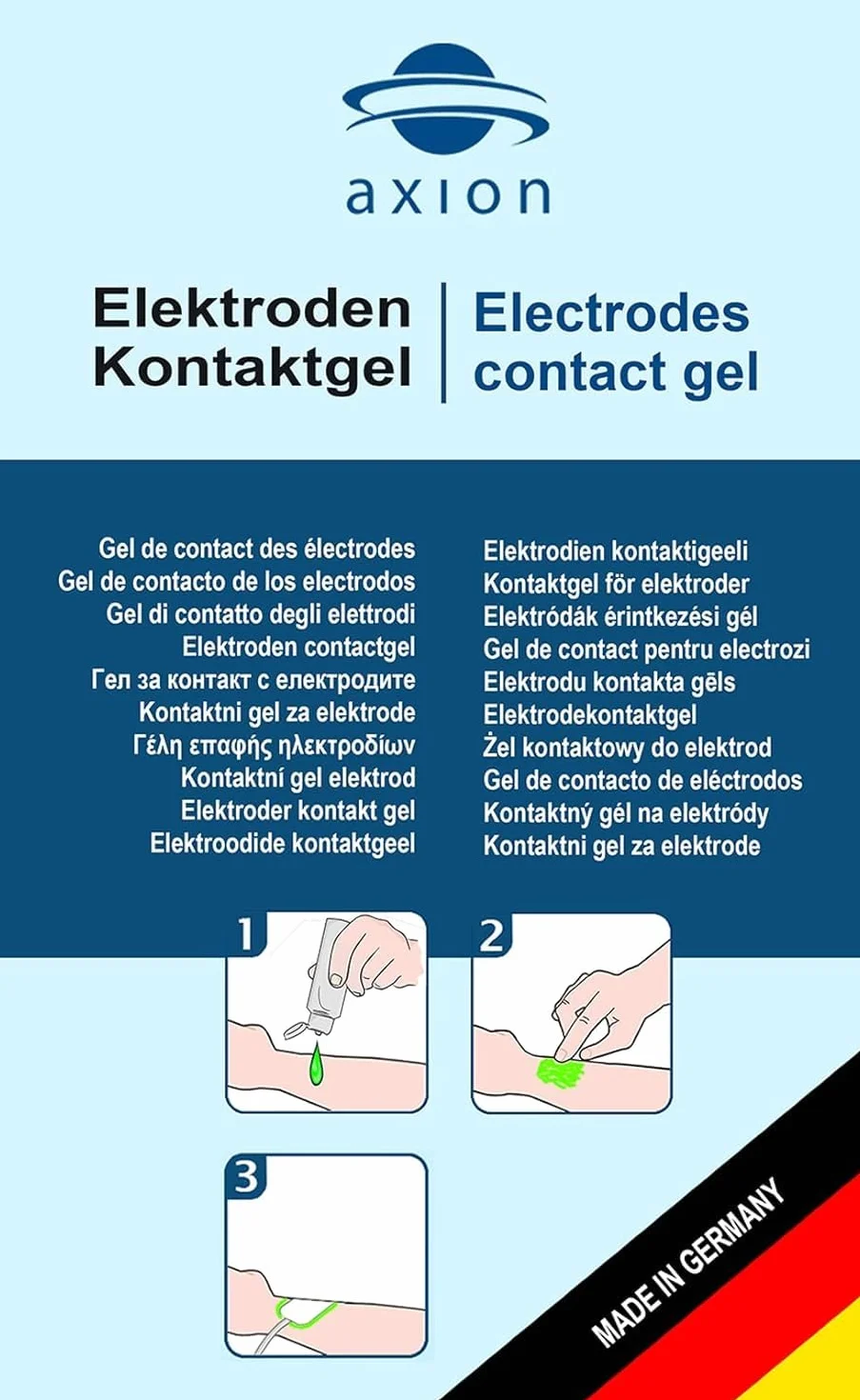Żel kontaktowy do elektrod TENS EMS 250 g – Poprawia przewodnictwo i wydłuża żywotność elektrod – Idealny dodatek do urządzeń TENS, EMS, EKG i EEG – axion