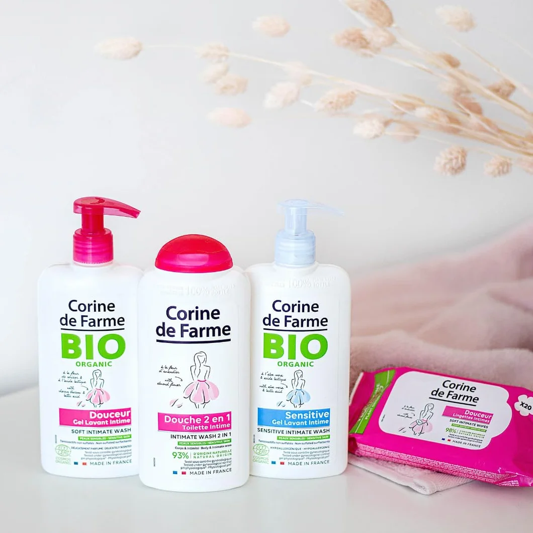 CORINE DE FARME Organic Sensitive Bio Organiczny żel INTIMA Wrażliwy 250 ml, czarny, Negro, jeden rozmiar