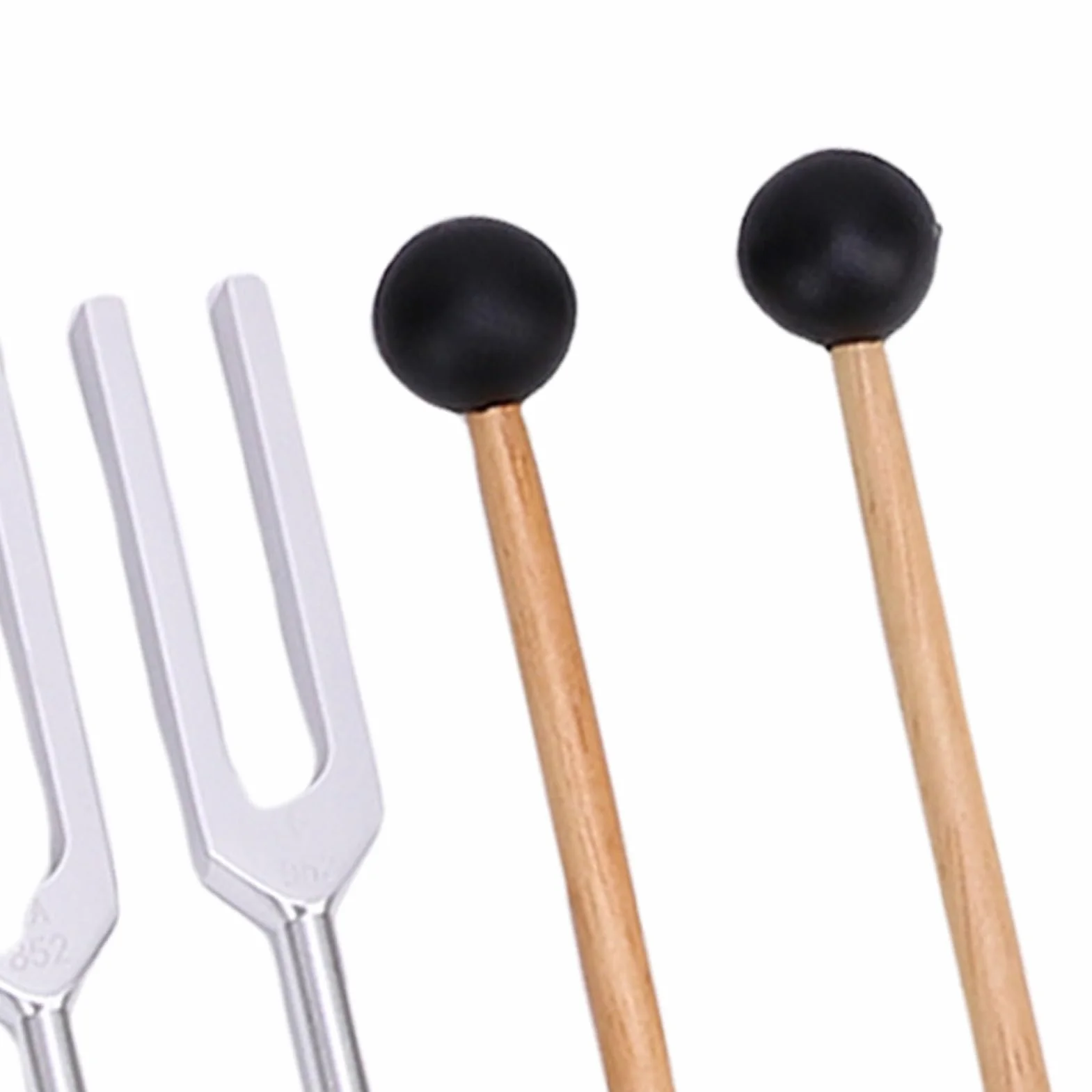 Zestaw 9 Kamertonów Sensorycznych ze Stopu Aluminium z Rączką z Prawdziwego Drewna 174 Hz 285 Hz 396 Hz 417 Hz 528 Hz 639 Hz 741 Hz 852 Hz