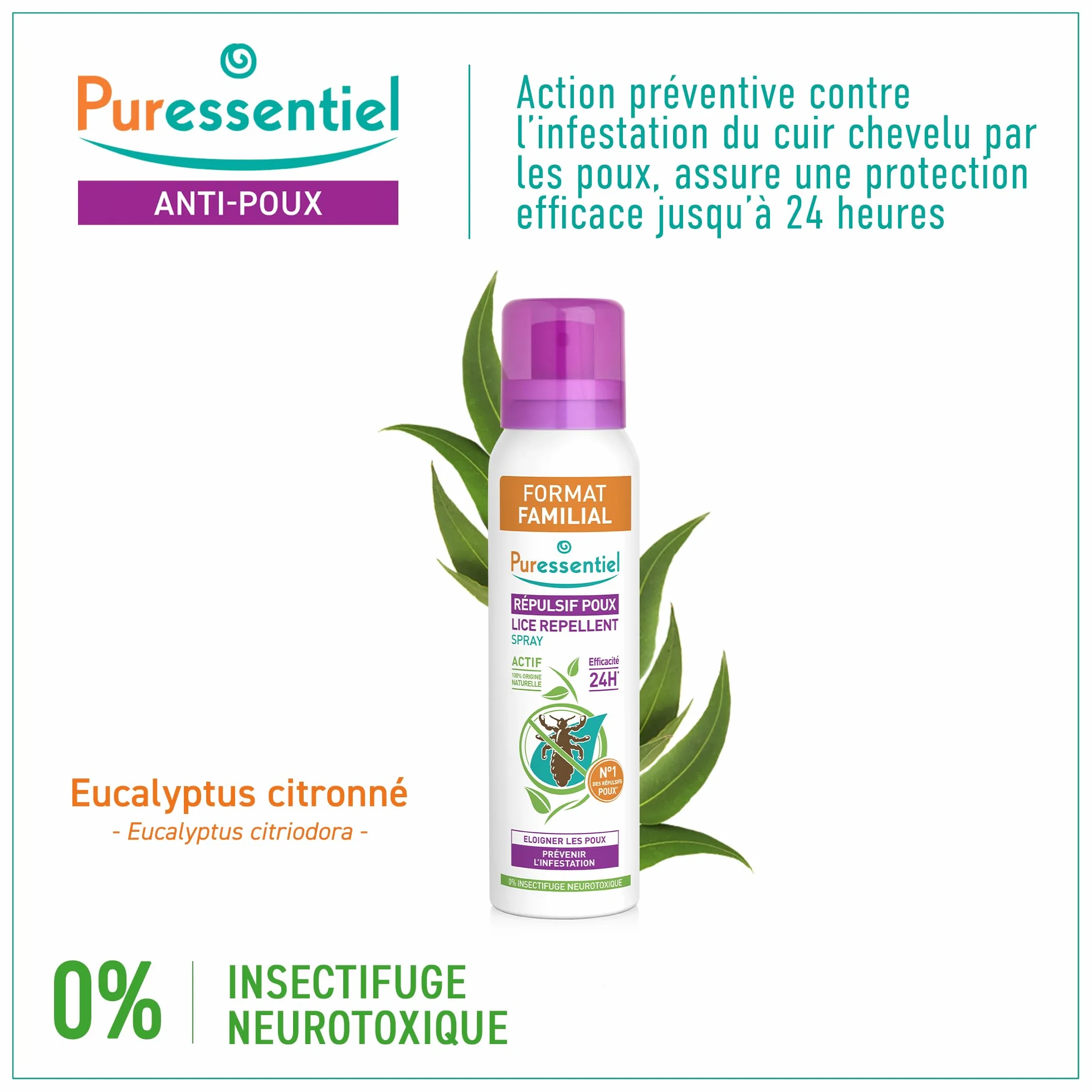 Spray répulsif poux Format Familial 200ml