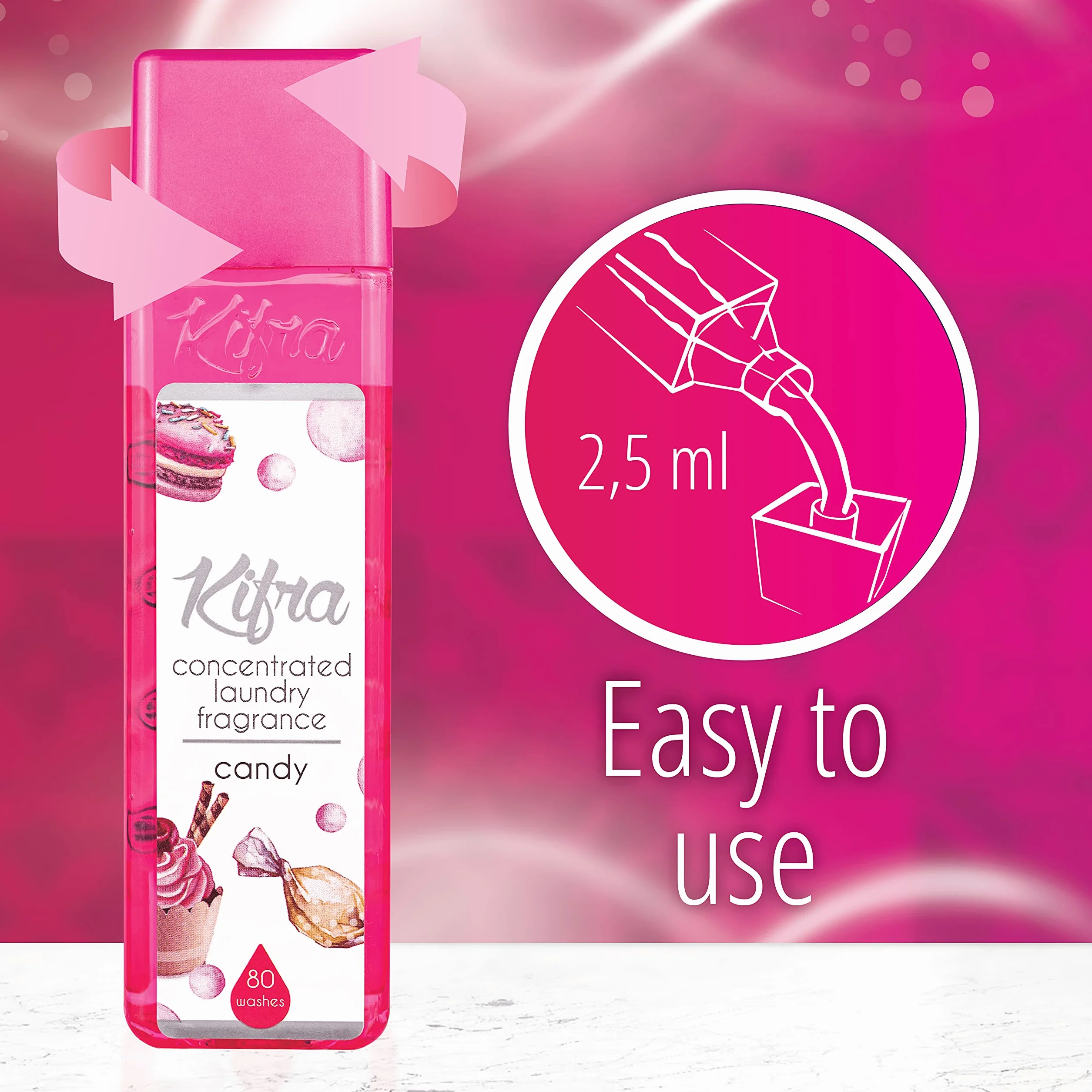 KIFRA CANDY Skoncentrowany zapach do prania 200ml 80 cykli
