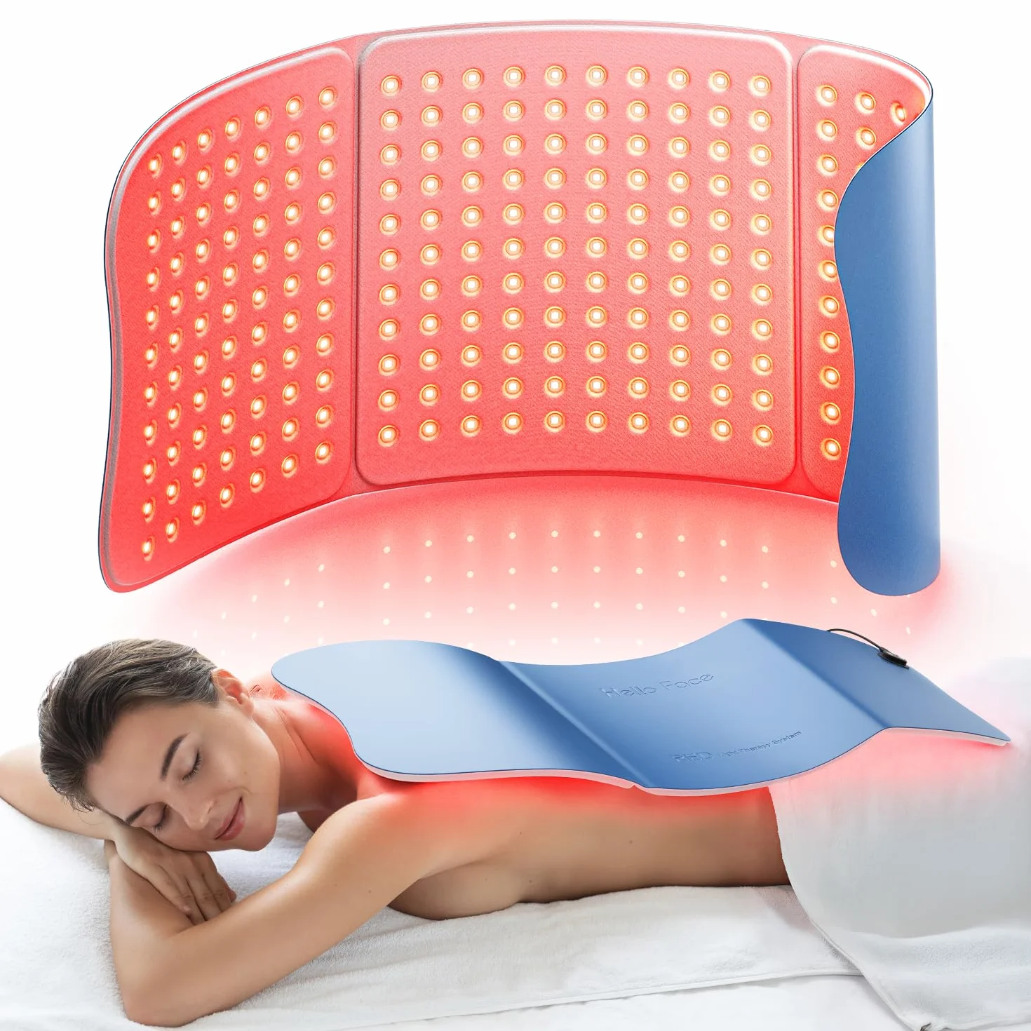 Duży pas do terapii światłem czerwonym do ciała, 76 x 30 cm, z technologią TriChip™, mata do terapii światłem na podczerwień, panel LED 36 W, z timerem do łagodzenia bólu mięśni, 660 nm i