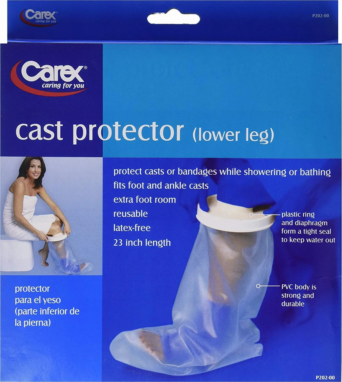 Carex ochraniacz na dolną nogę plastikowy z pierścieniem uszczelniającym
