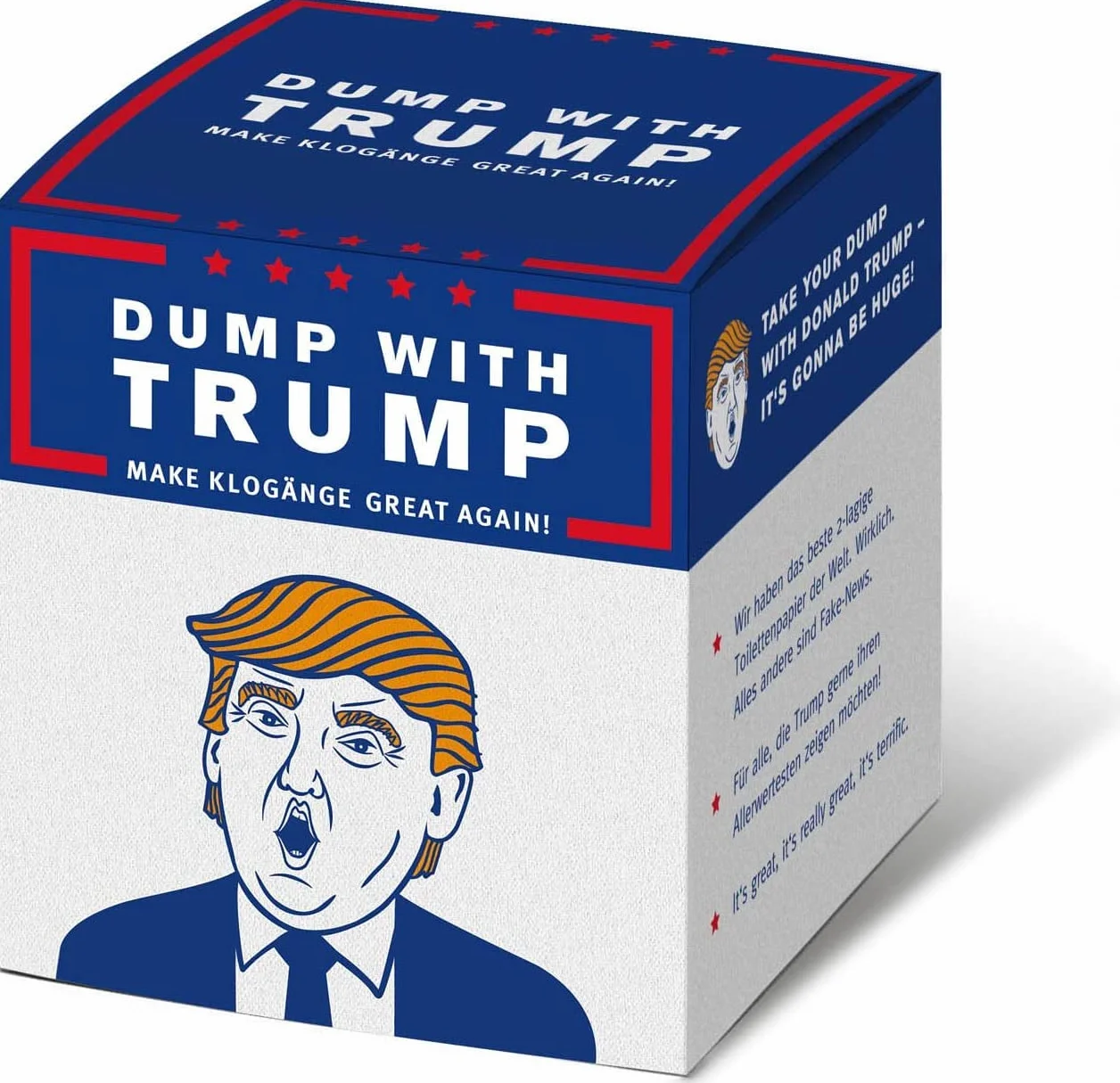 Papier toaletowy pudełko prezentowe Trump