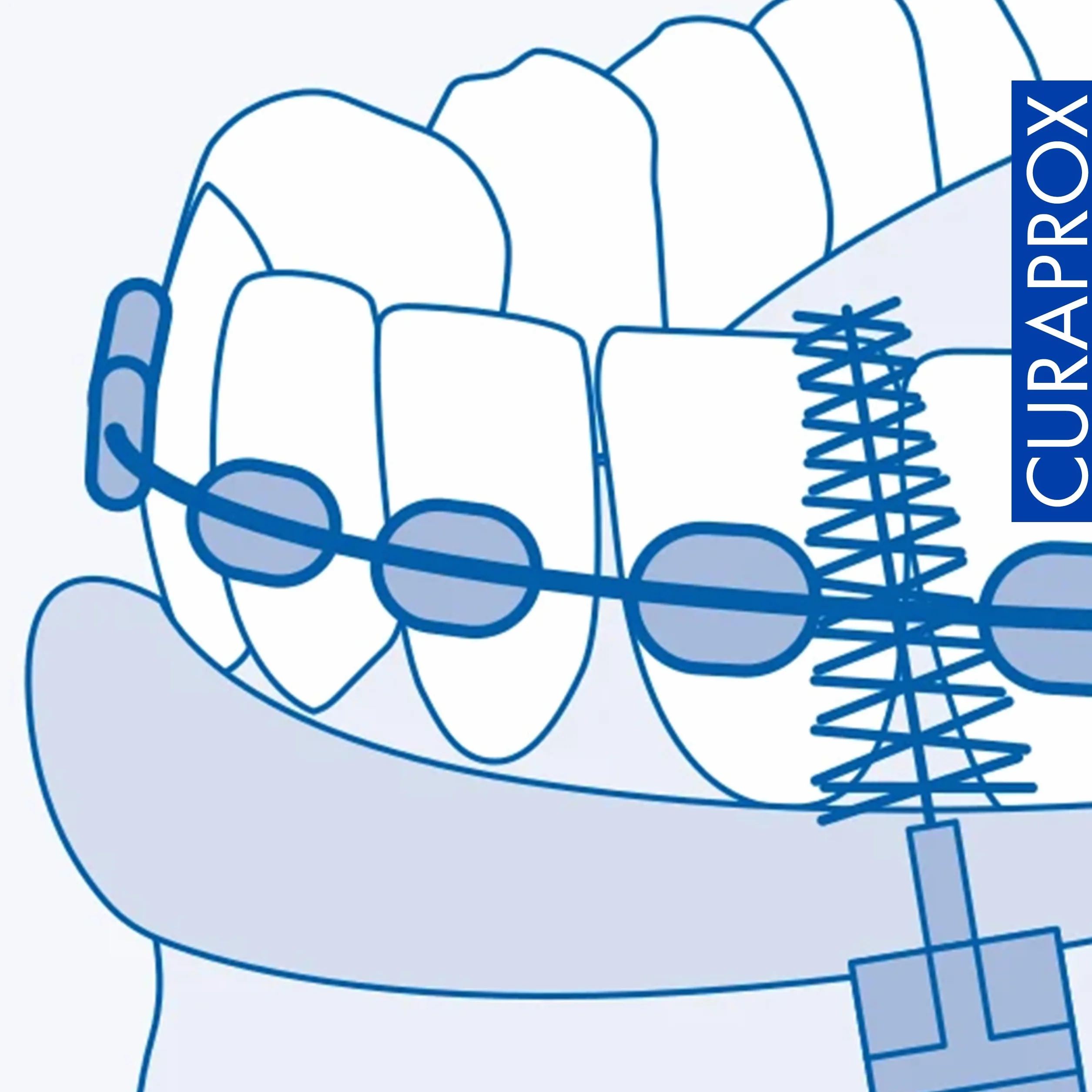 Curaprox Interdental Brush Refill Ortho Size 14 4-Pack Ultra-cienkie włókna pomarańczowy