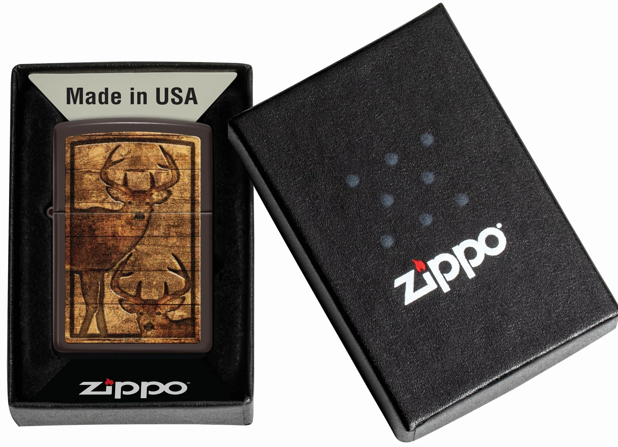 Zippo Zapalniczka Sztormowa Outdoor Wooden Nature Wielokrotnego Użytku Wiatroodporna Brązowy Pudełko na Prezent