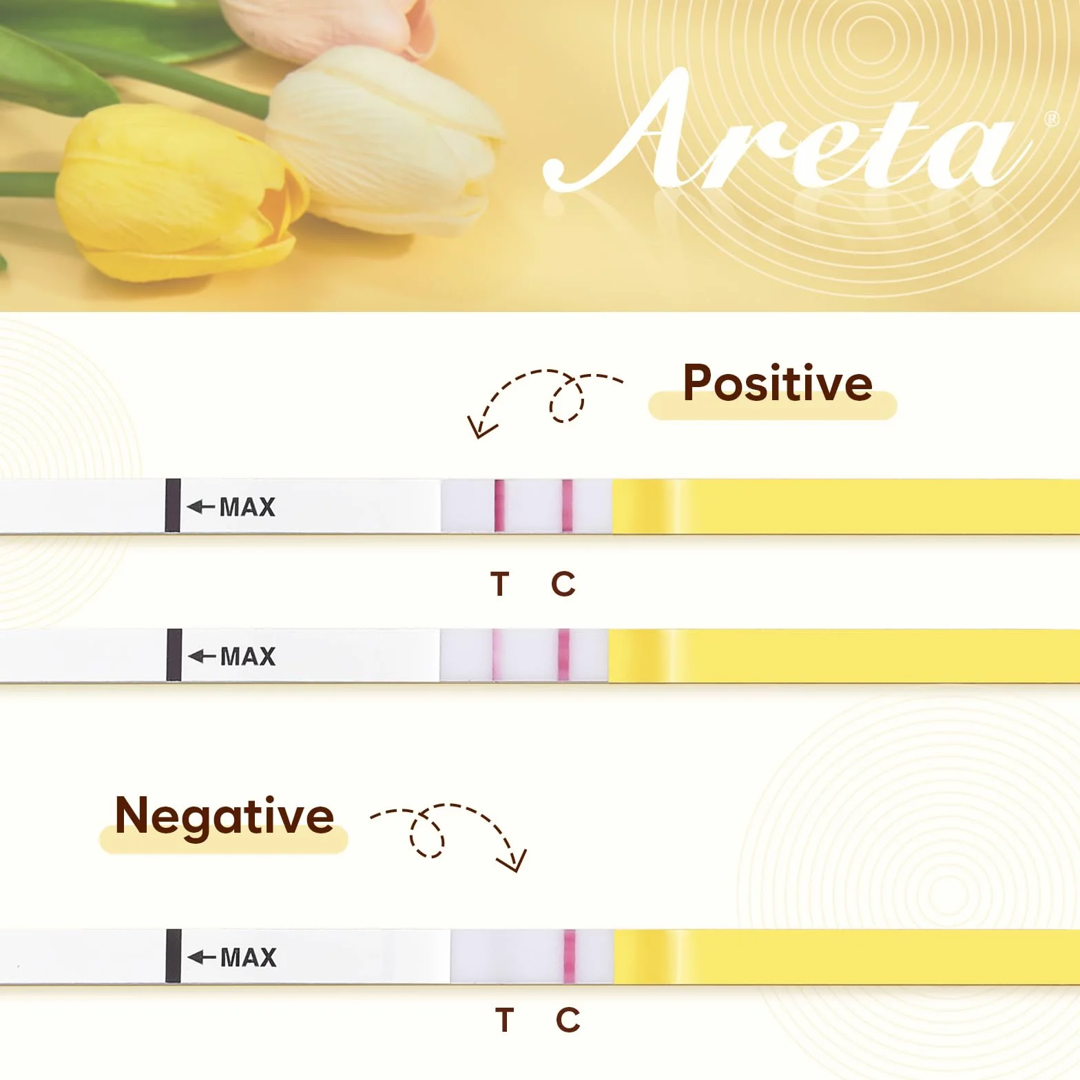 Areta test ciążowy 50 sztuk 10 mIU/ml bardzo czuły wczesna ciąża