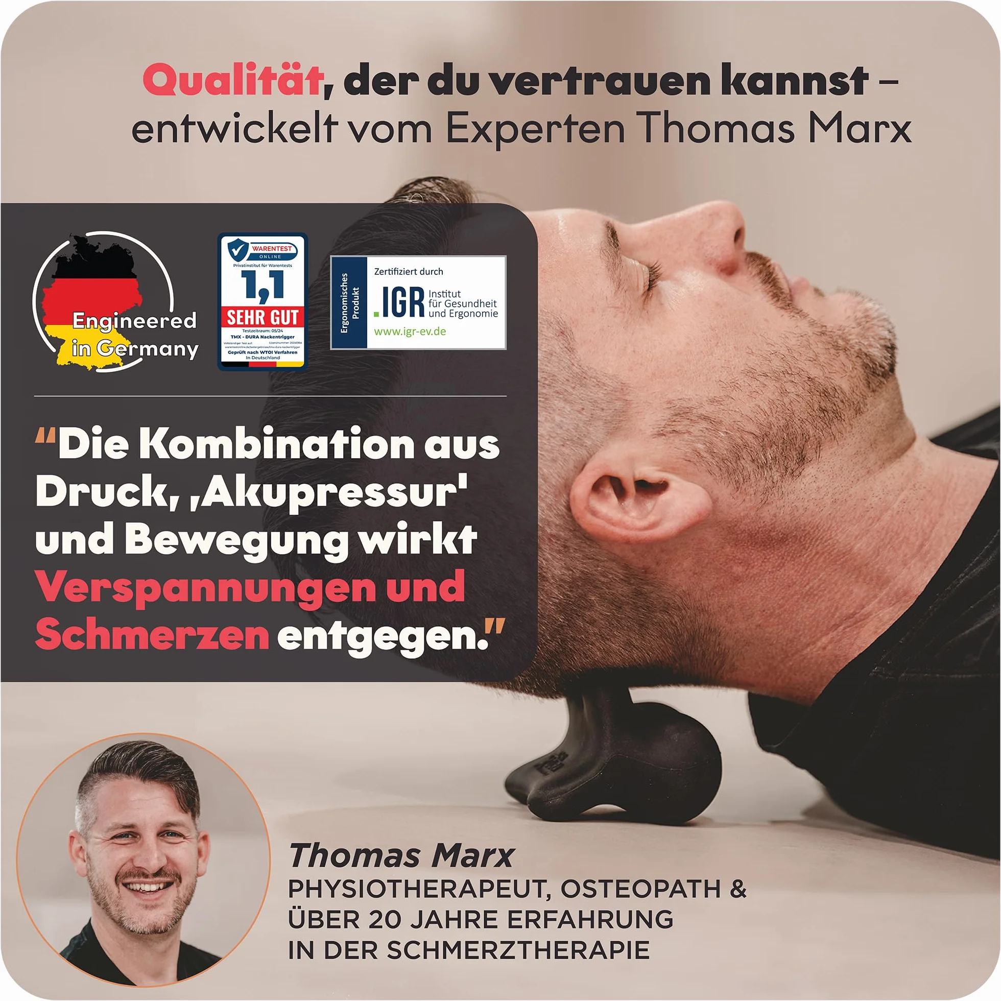 TMX® DURA – preparat do usuwania karku, specjalista od karku, do samodzielnego leczenia napięcia karku, napięciowych bólów głowy i migreny