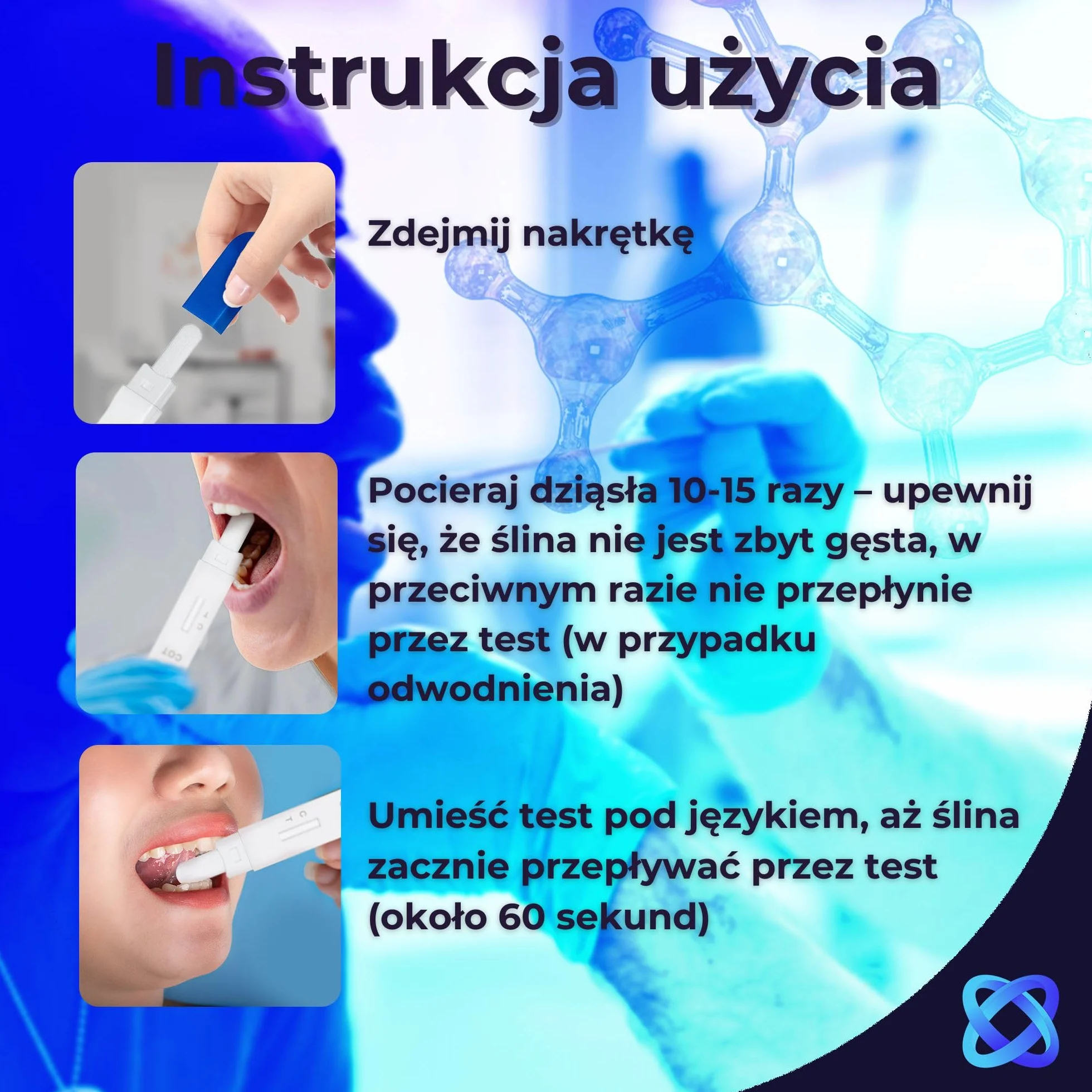 5 x Test Ślinowy SalyvGenics na Nikotynę | Szybki Test na Nikotynę (Kotyninę) w Ślinie i Płynach Ustnych | Zestaw Testowy do Wapowania