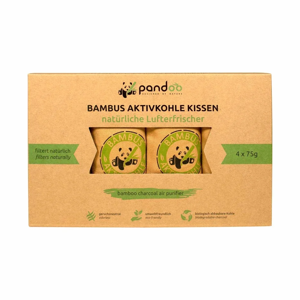 pandoo naturalny bambusowy odświeżacz powietrza z węglem aktywnym, oczyszczaczem powietrza i osuszaczem powietrza, oczyszczaczem powietrza w pomieszczeniu i odświeżaczem powietrza, pochłania zapachy i filtruje szkodliwe substancje i alergeny