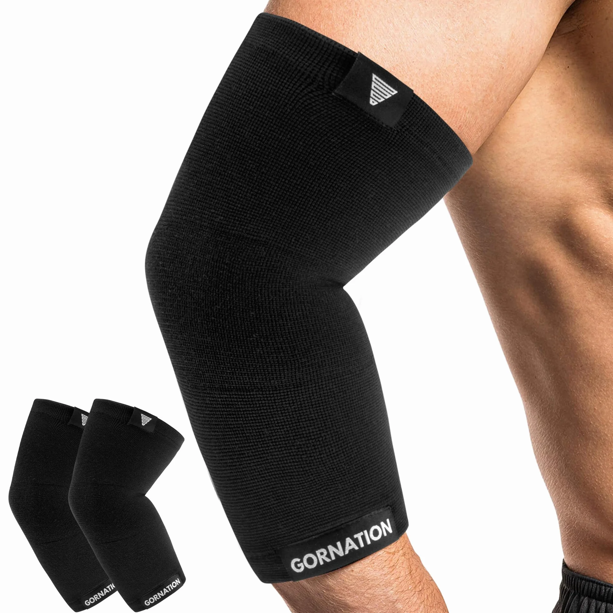 GORNATION Podpórki pod łokieć - Elastyczne podpórki dla mężczyzn i kobiet - Podpórki pod łokieć do kalisteniki, kulturystyki, fitness