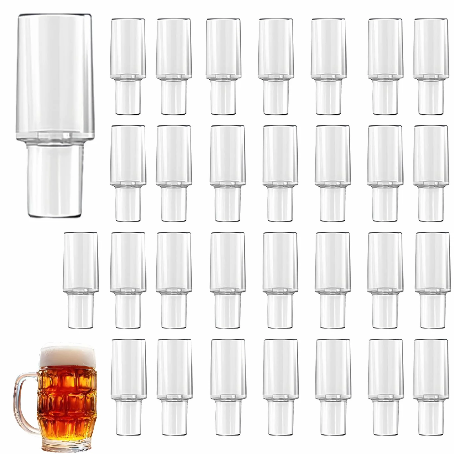 30 sztuk uniwersalnych przezroczystych alkoholtesterów do nadmuchiwania, kompatybilne z MR997 MR806