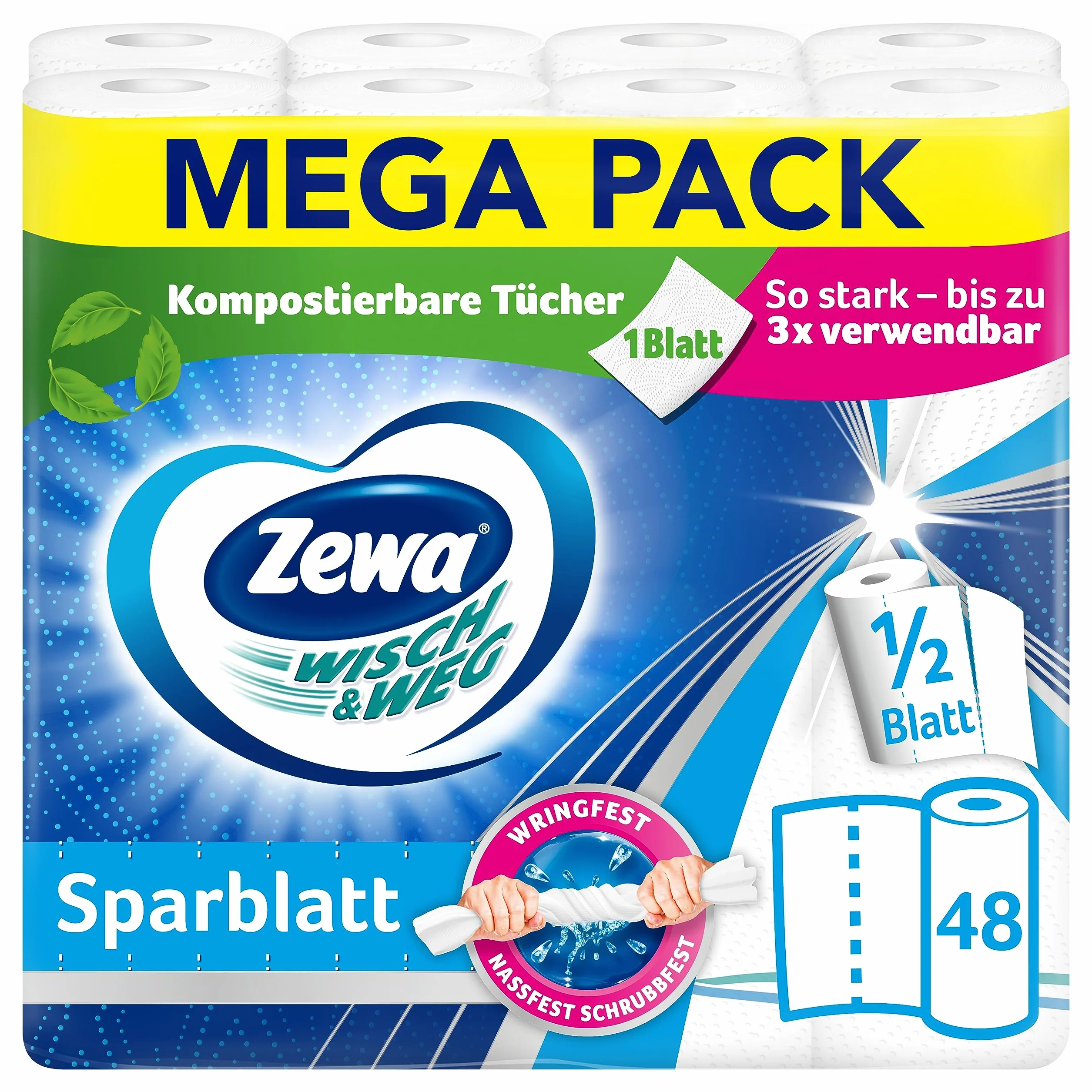 Zewa Wisch&Weg arkusze oszczędnościowe Mega Pack 12 opakowań biały