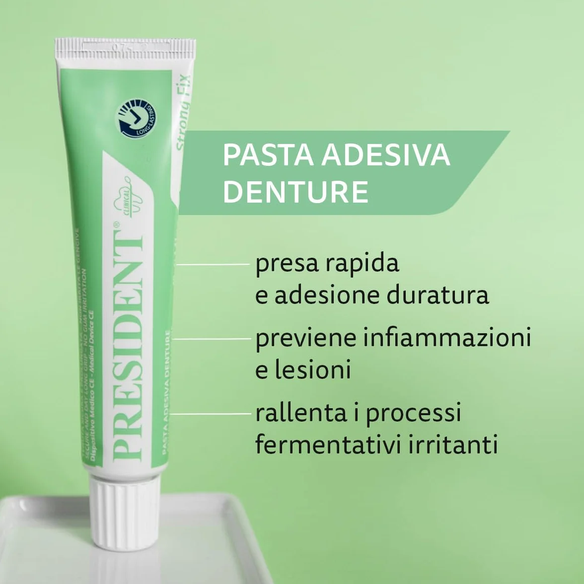 President Zestaw 3 Części Pasty Denture Mocne Mocowanie Protezy 3x40g