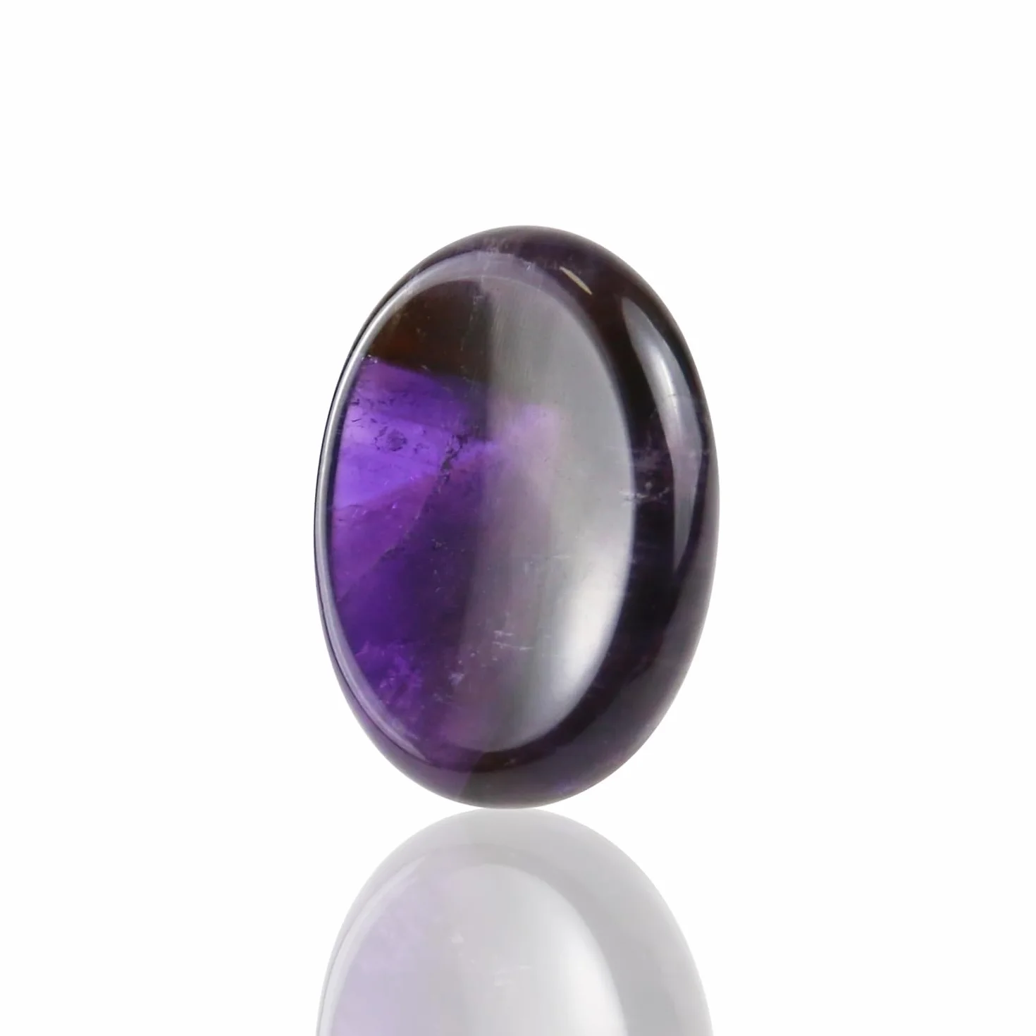 Worry Stones Amethyst Crystal Rock,Kryształy czakr i kamienie lecznicze,Owalny kamień palmowy,Kamień kciuka,Kryształy dla początkujących,Duchowe prezenty dla kobiet,Akcesoria medytacji(1 szt.)
