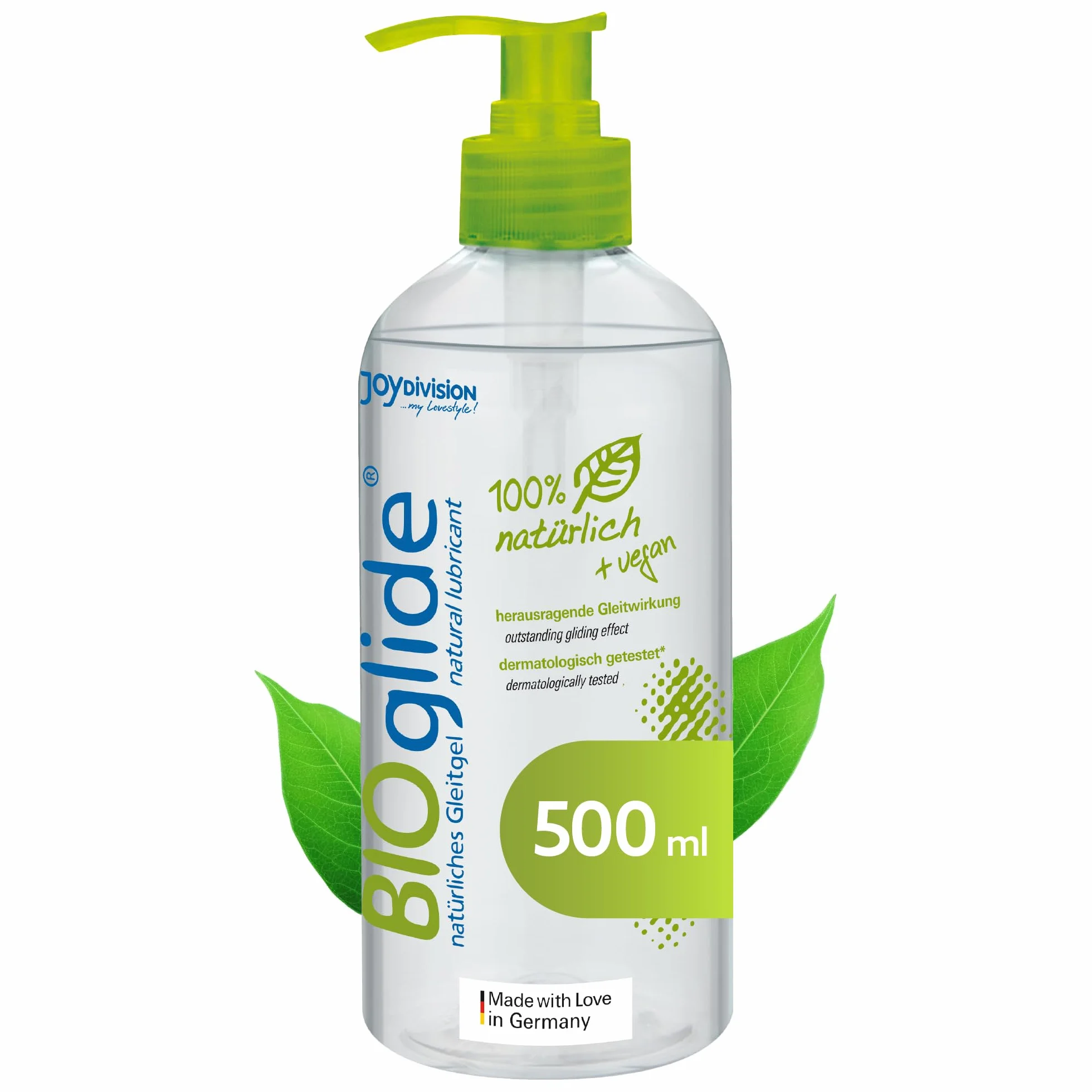 JOYDIVISION Oryginalny BIOglide lubrykant neutralny 500ml I 100% naturalny wegański lubrykant na bazie wody I Bio lubrykant odpowiedni dla prezerwatyw lateksowych I Lubrykacja na bazie wody