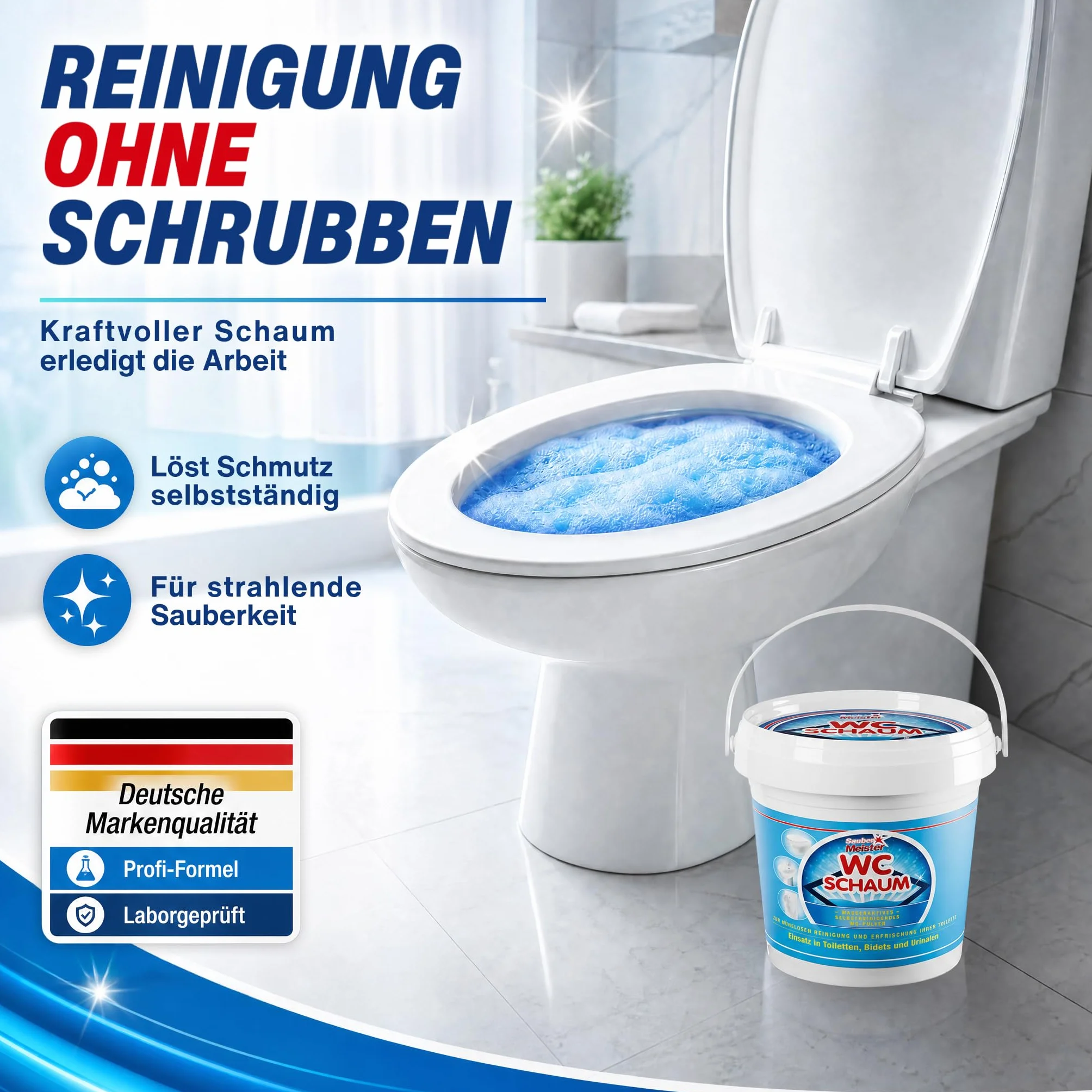 Myjka do WC w proszku mocna pianka środek czyszczący przeciwko kamieniowi moczowemu samoczyszcząca 5 sztuk