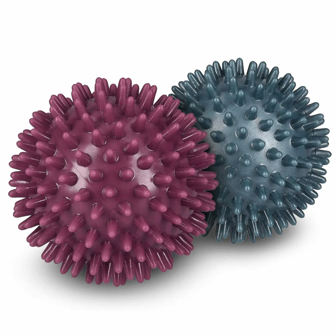 Navaris Piłka do masażu - Zestaw 2 piłek do masażu z wypustkami Ø 8 cm średnia i twarda sztywność - piłka z Picot Sport Fitness Pilates Relaks