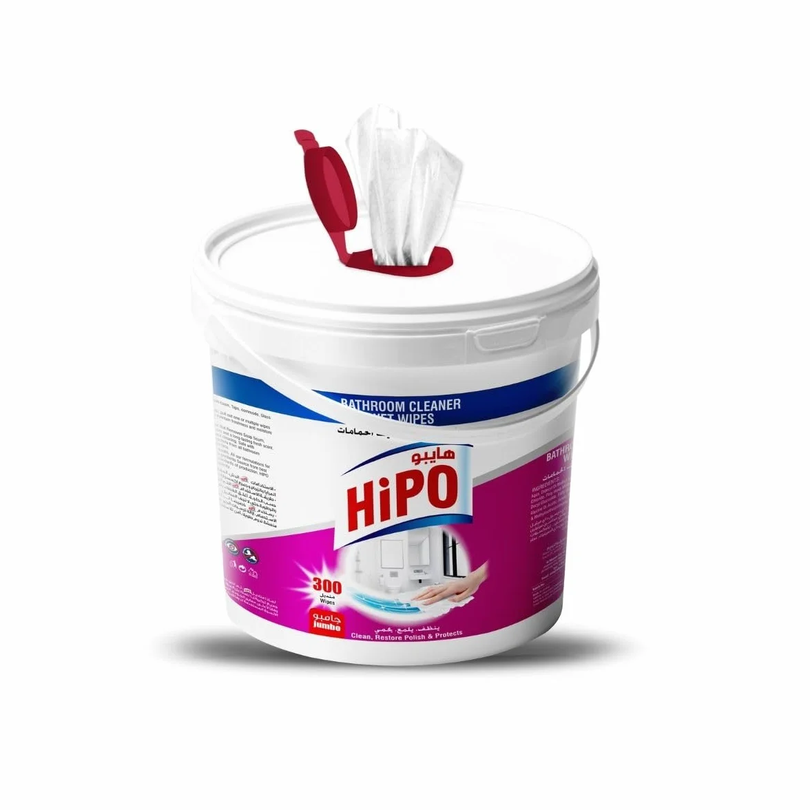 HiPO Wet Wipes for Bathroom Cleaning, 300 Wipes