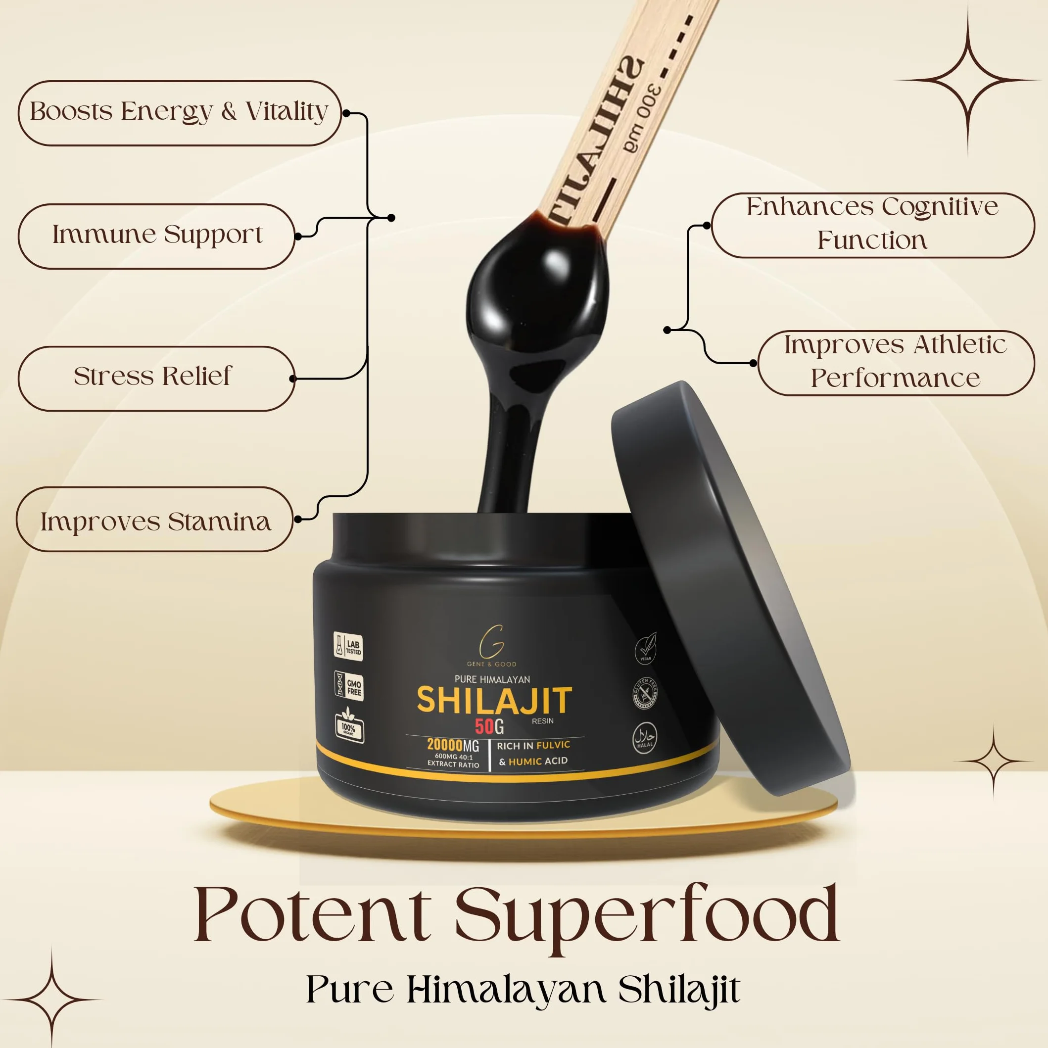 Żywica Gene & Good Shilajit 600 mg