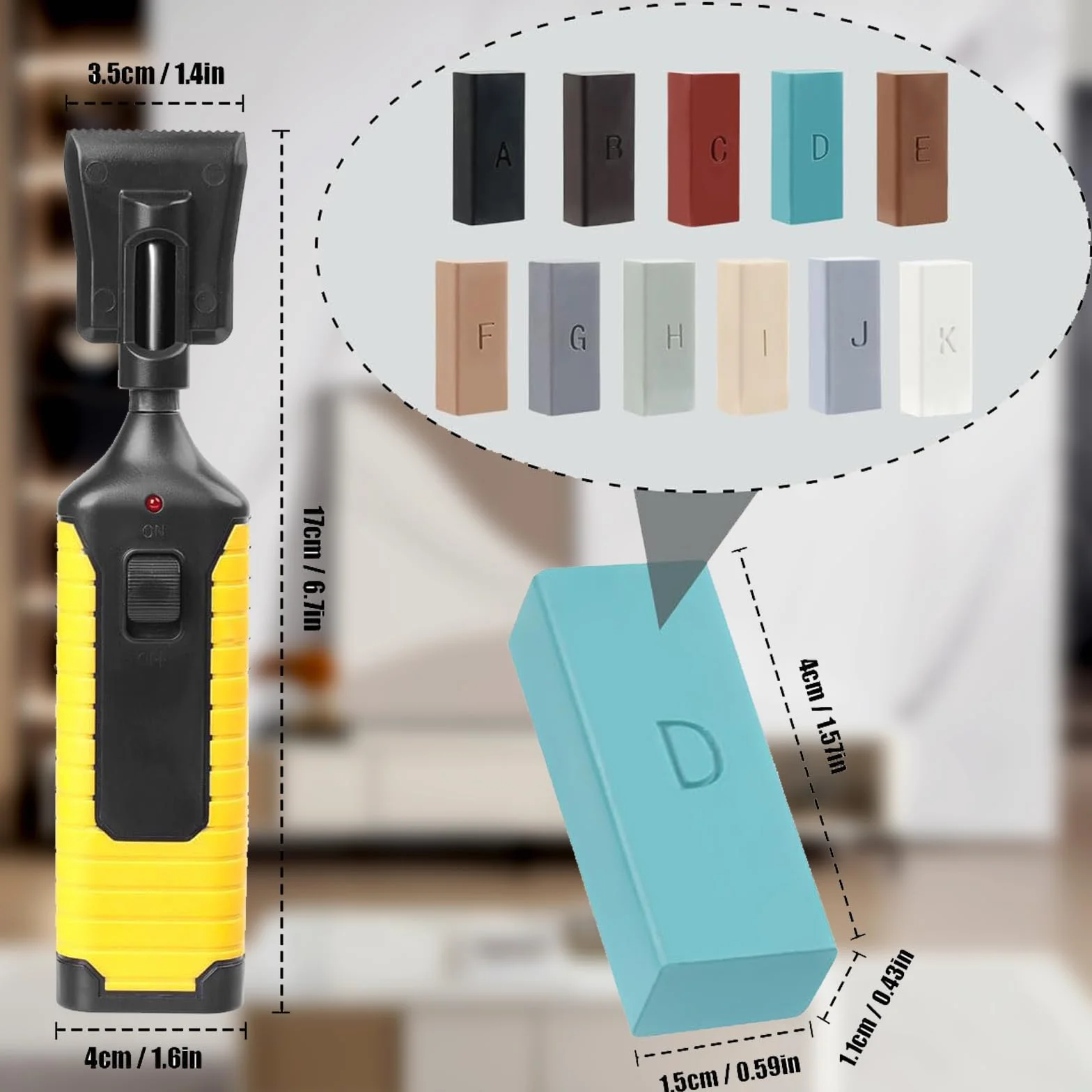 Zestaw naprawczy do płytek, kamionki, płytek, ceramiki, zestawu do naprawy wosku z założycielem płytek, kamienia naturalnego, marmuru, również podłóg laminowanych, drewna, parkietu i winylu