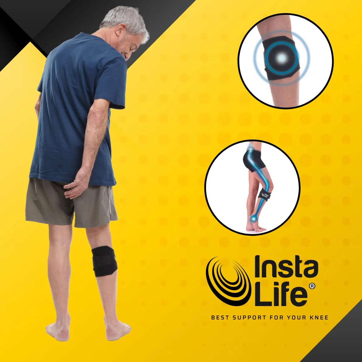 INSTA LIFE INSTALIFE, system akupresury łagodzący ból stawów, łagodzi ból pleców za pomocą akupresury, ergonomiczny, ból krzyża, rwa kulszowa, ból kolan, 2 sztuki