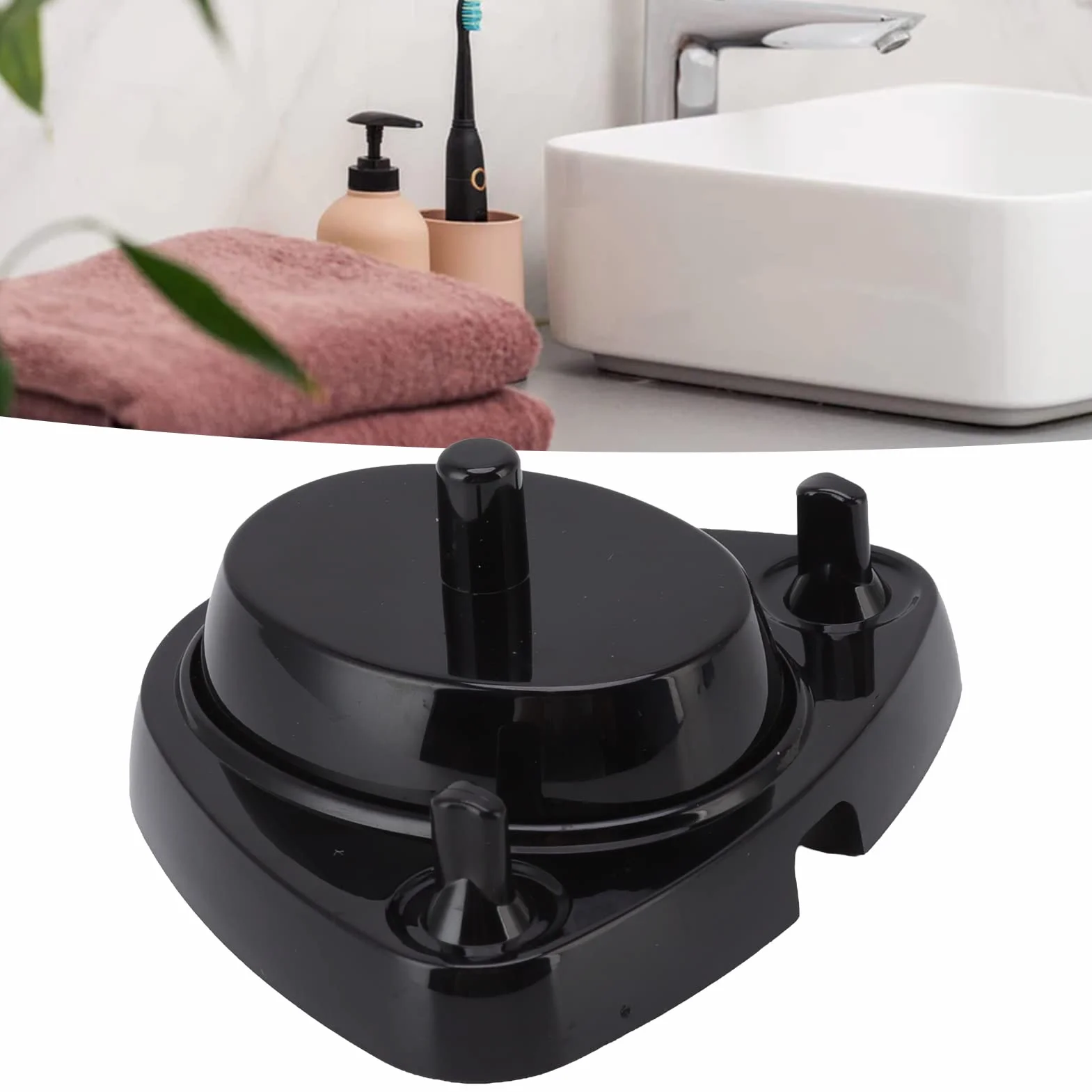 Ładowarka Indukcyjna do Szczoteczki Elektrycznej z Uchwytem - Uniwersalne Złącze Portu USB do D12513K D10513K D12 D16 (Czarny)