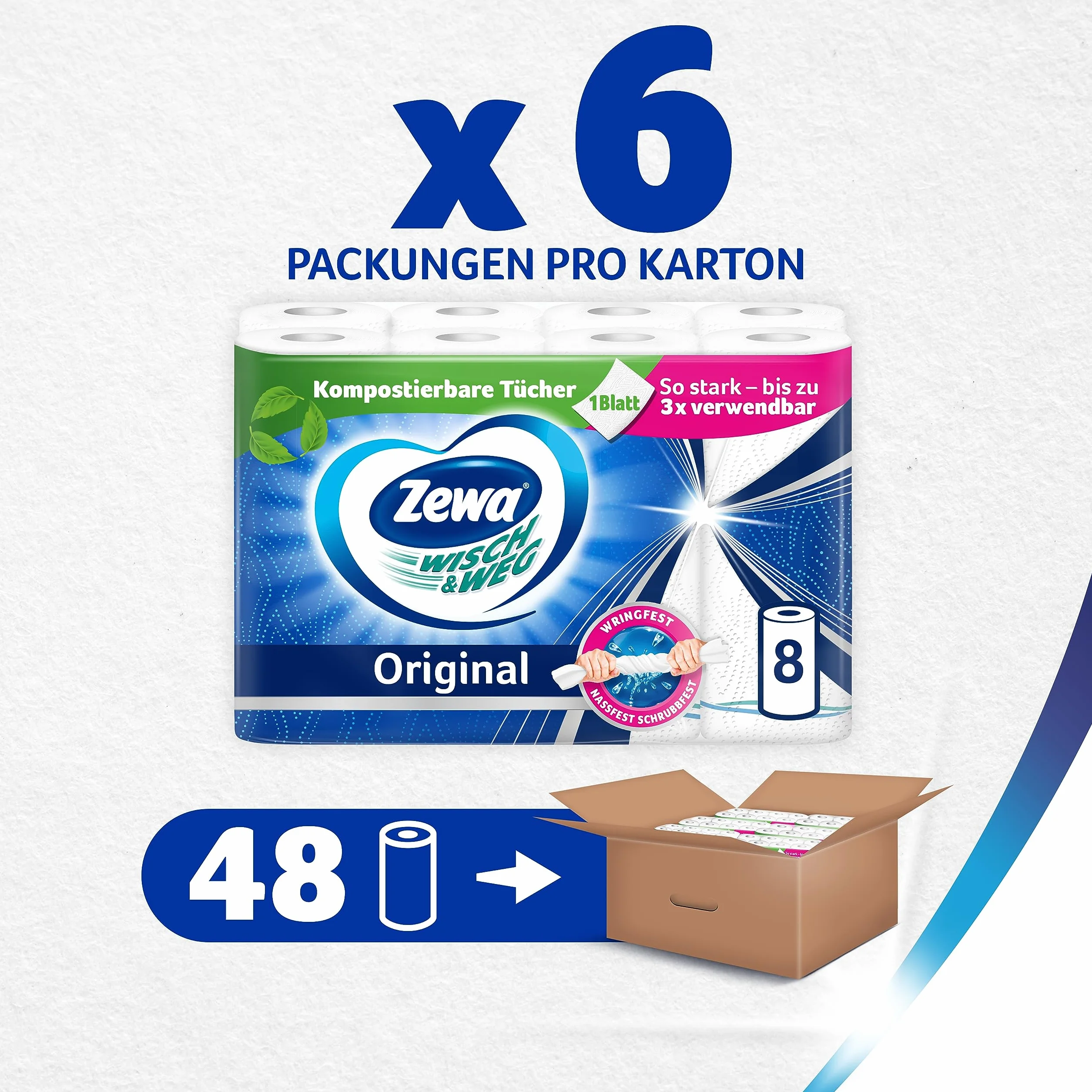 Zewa Papier Kuchenny 48 Sztuk Biały