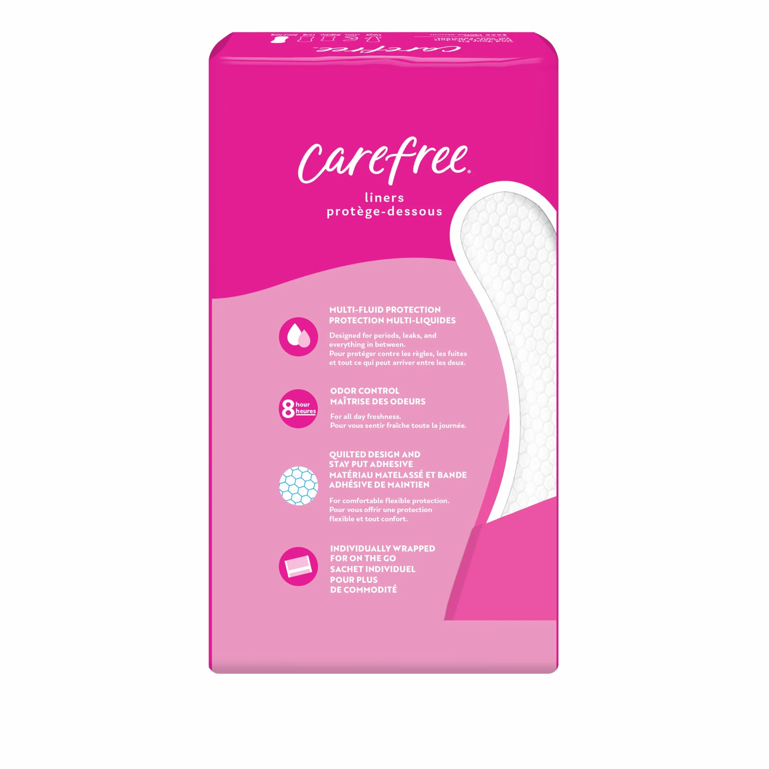Carefree Acti-Fresh cienkie wkładki do majtek, miękkie i elastyczne ochrona dla kobiet, bardzo długie, 93 szt