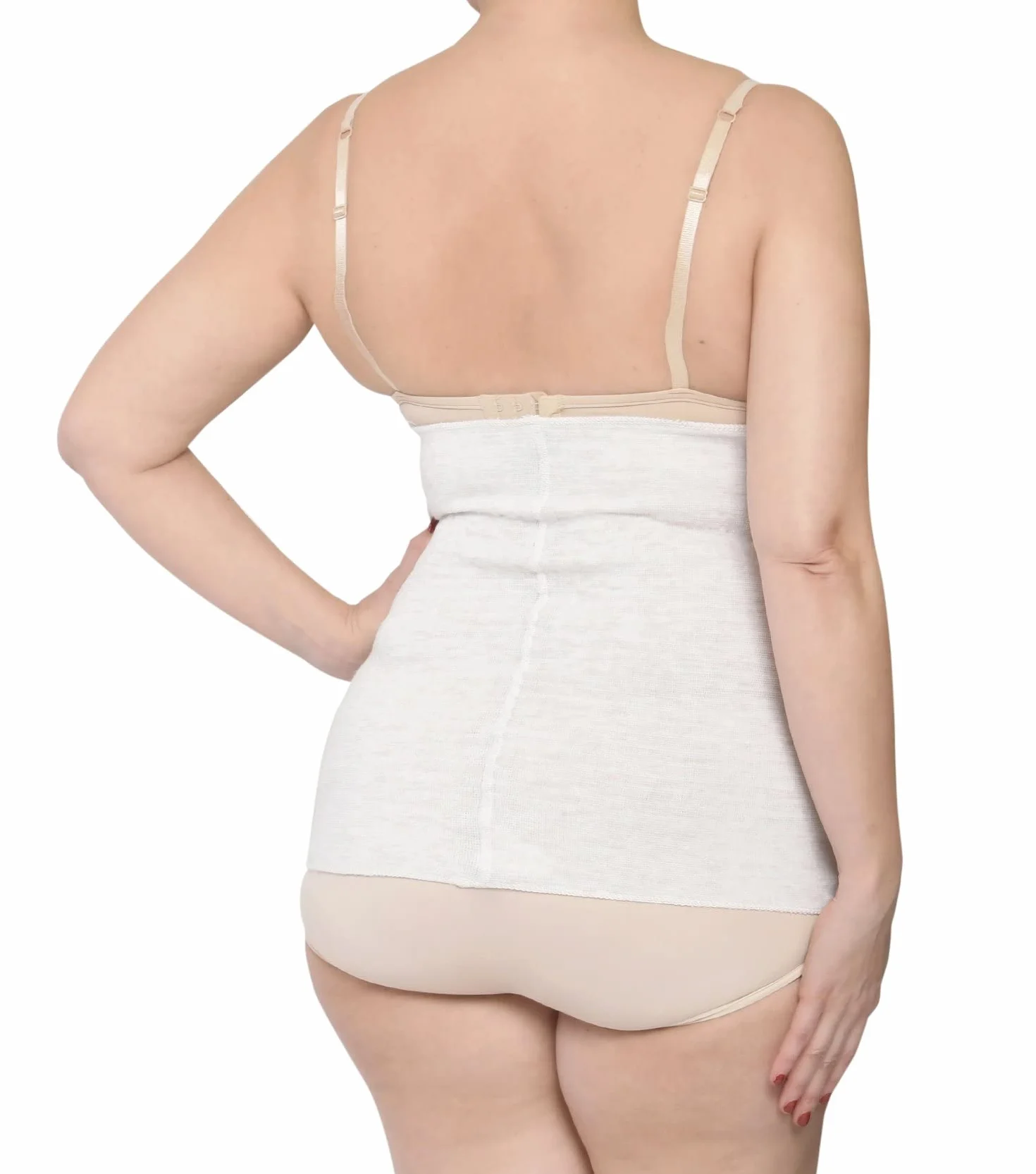 BODYPERFECT Pancerna elastyczna opaska termiczna z mieszanki wełny 50% do pleców brzucha nerek i wątroby (6° (ekstra długi 54/56))