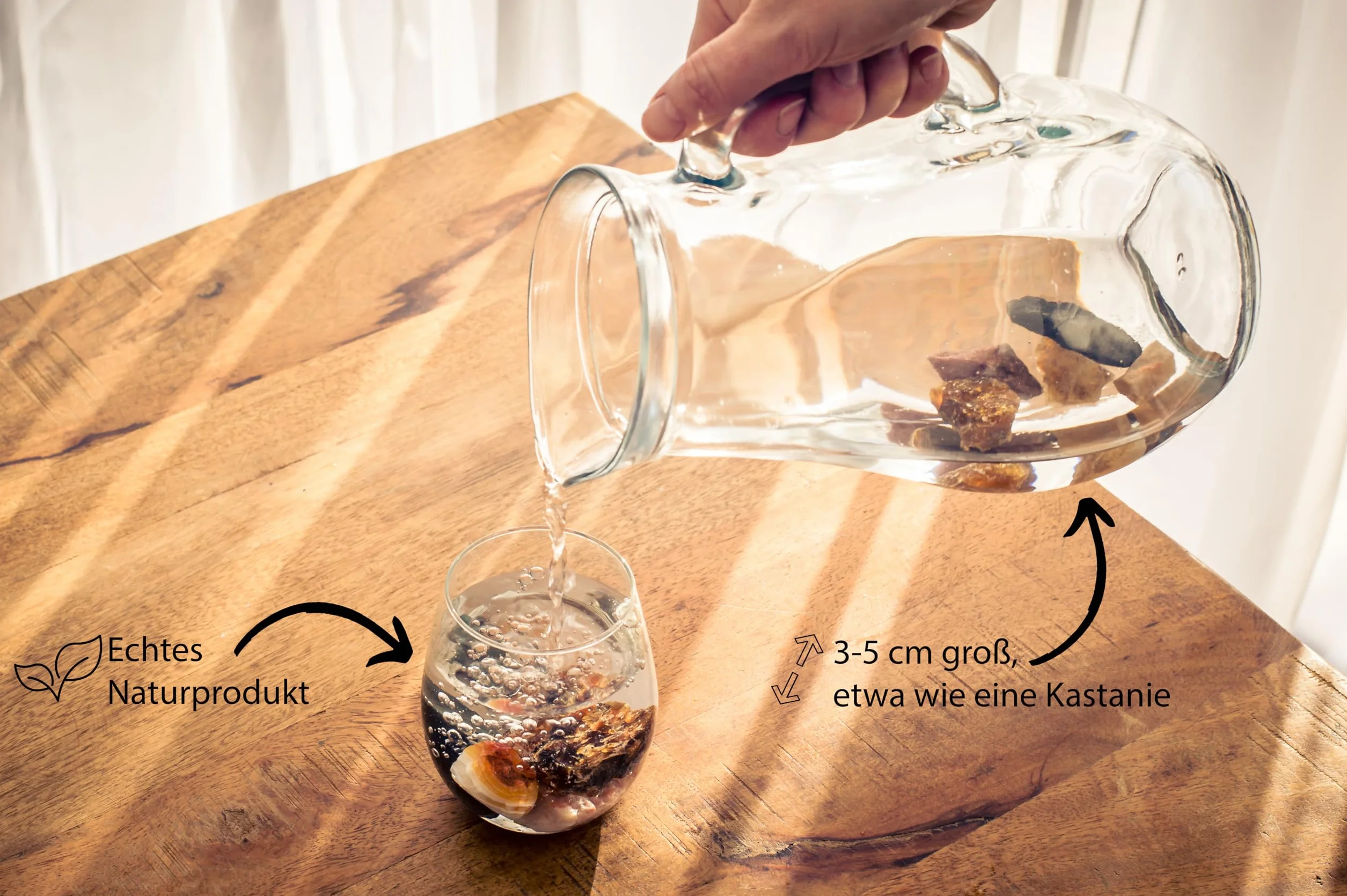 Mieszanka kamieni wodnych premium | 10 sztuk popularnych kamieni do wody z kamieniami szlachetnymi | 100% naturalne kamienie z bawełnianym woreczkiem | źródło życia Plus (wariant 2)